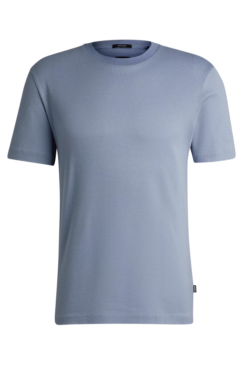 Heren t-shirt kortemouw blauw