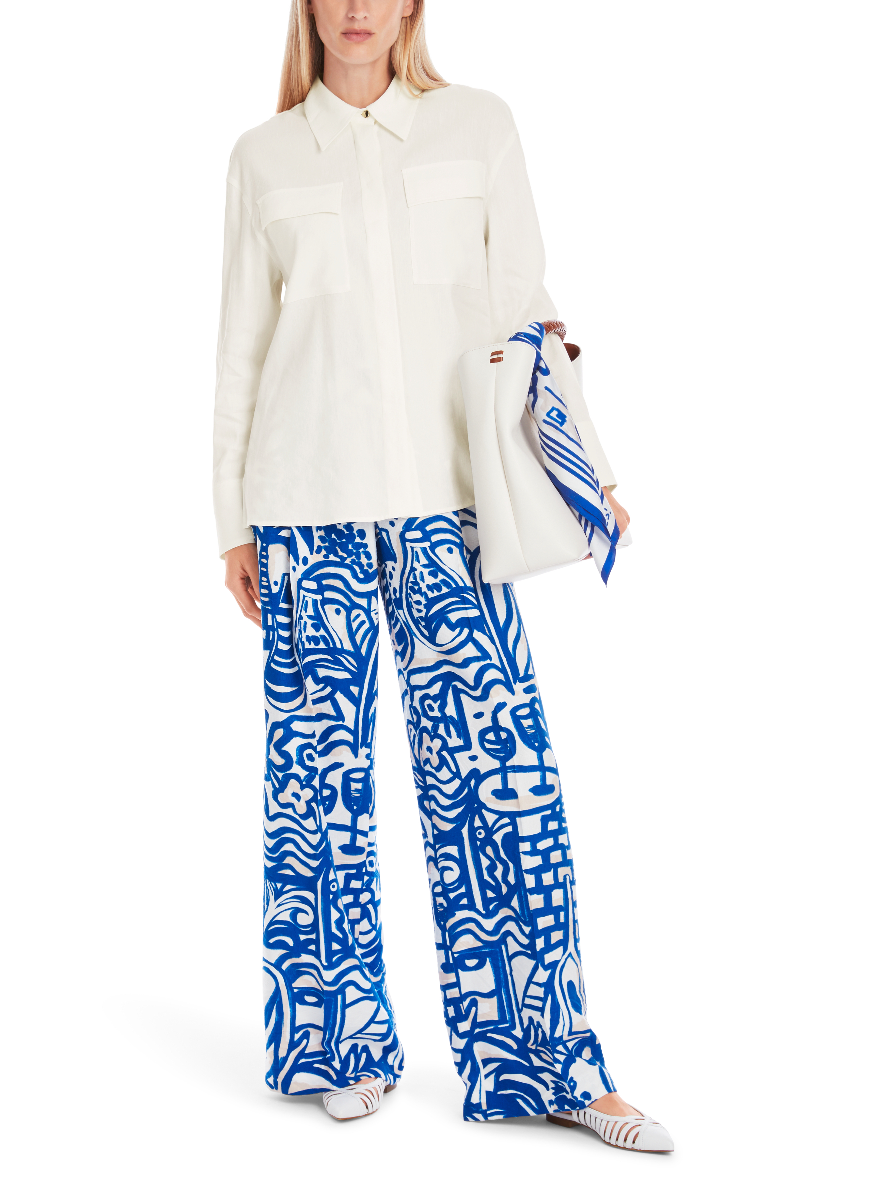Dames blouse lange mouw ecru