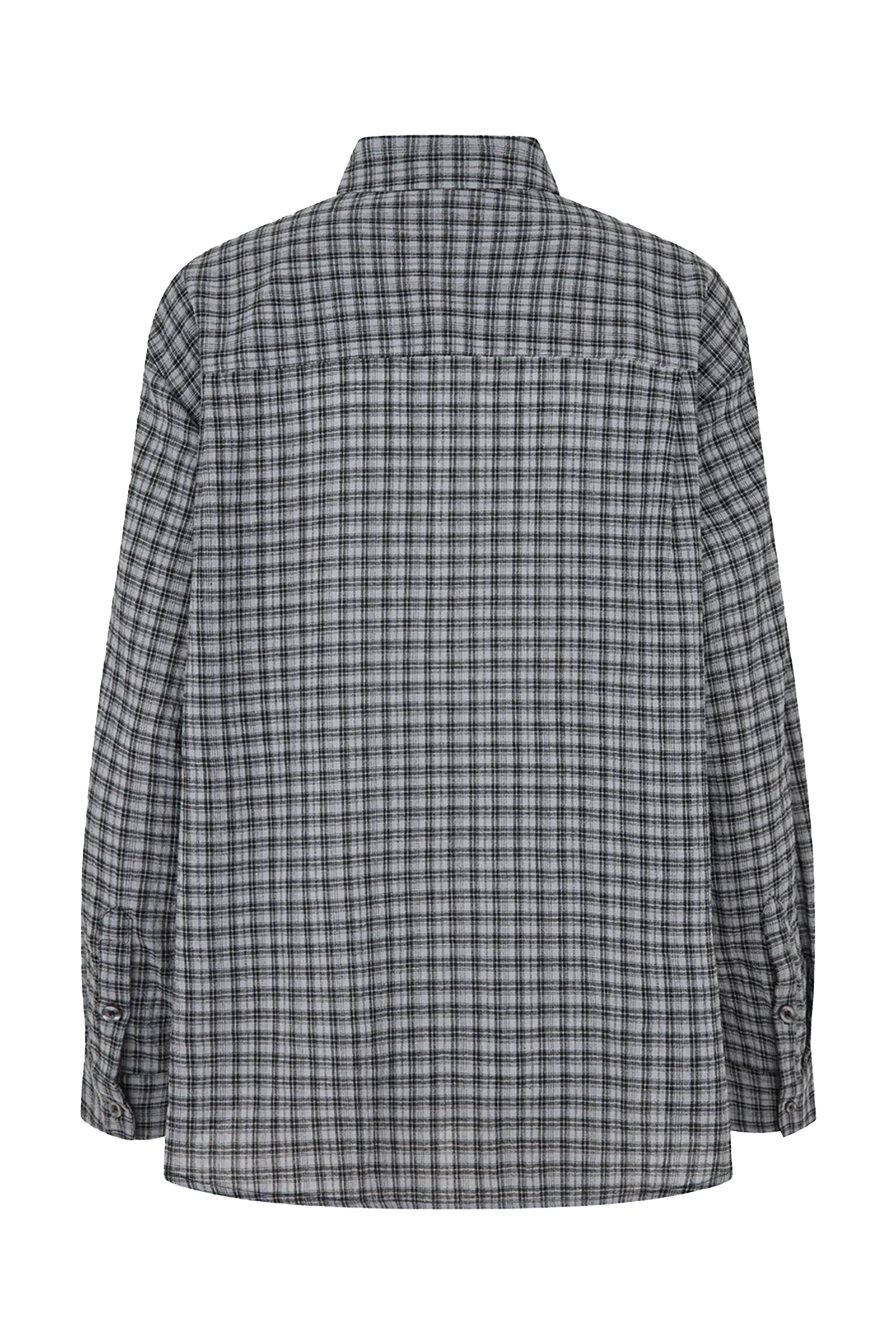 Dames blouse lange mouw grijs