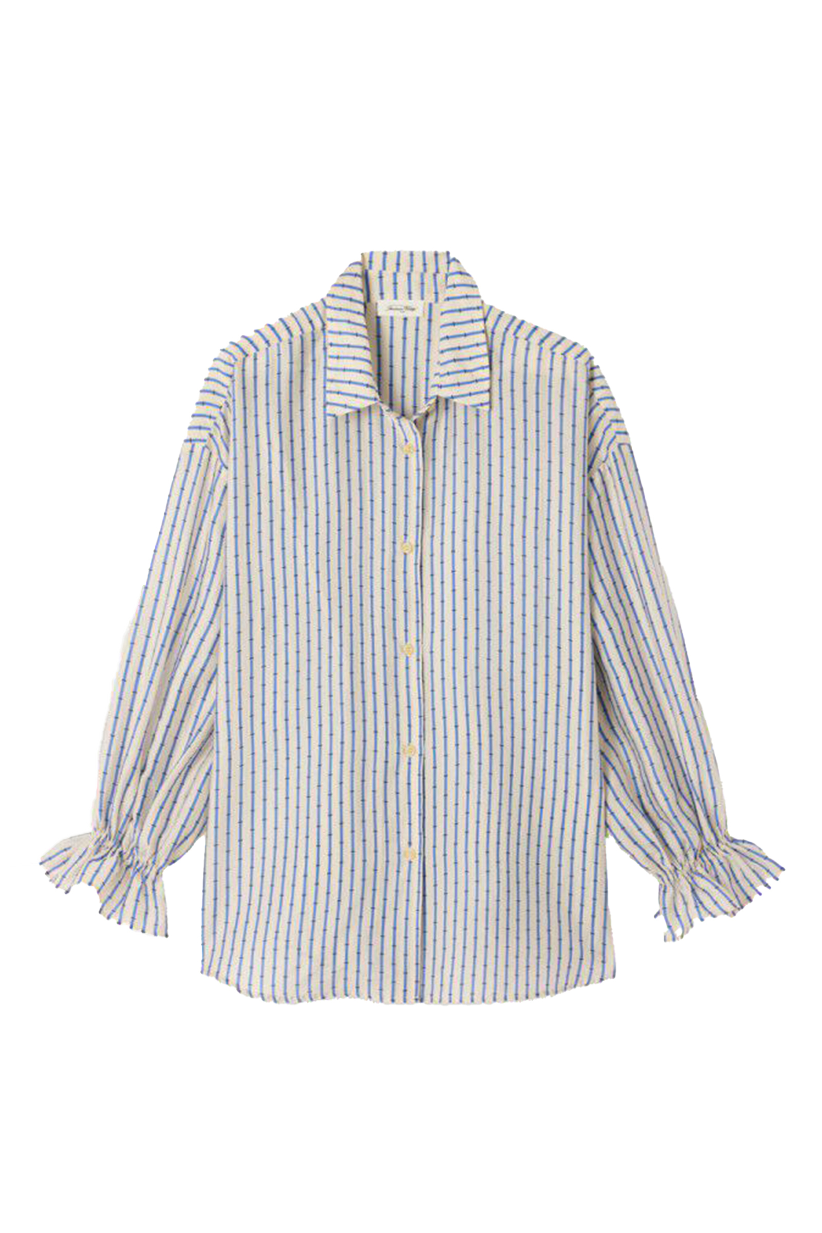 Dames blouse lange mouw blauw