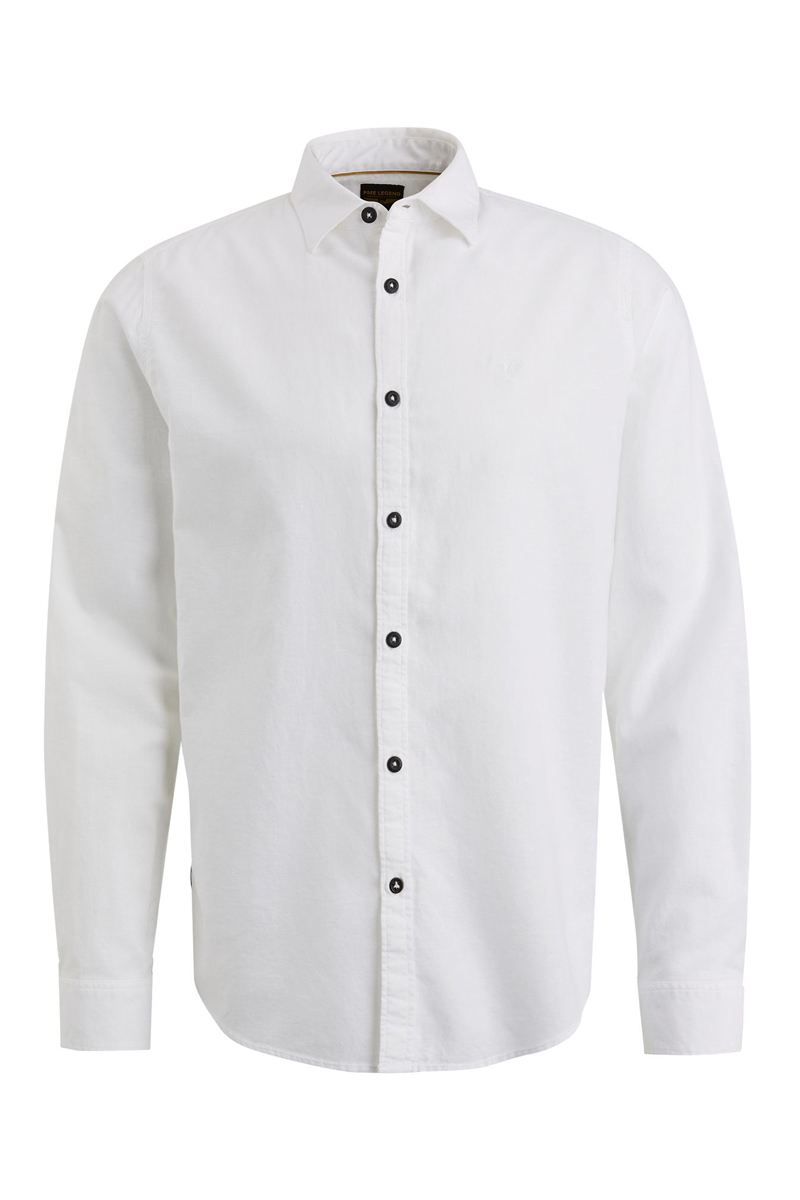 PME Legend Long Sleeve Shirt Ctn/Linen Bright White 1