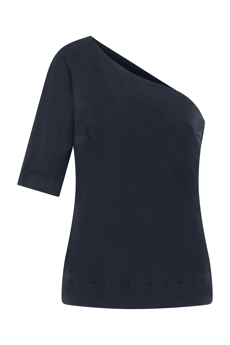 Studio Anneloes Lulu one shoulder top Blauw-1 1