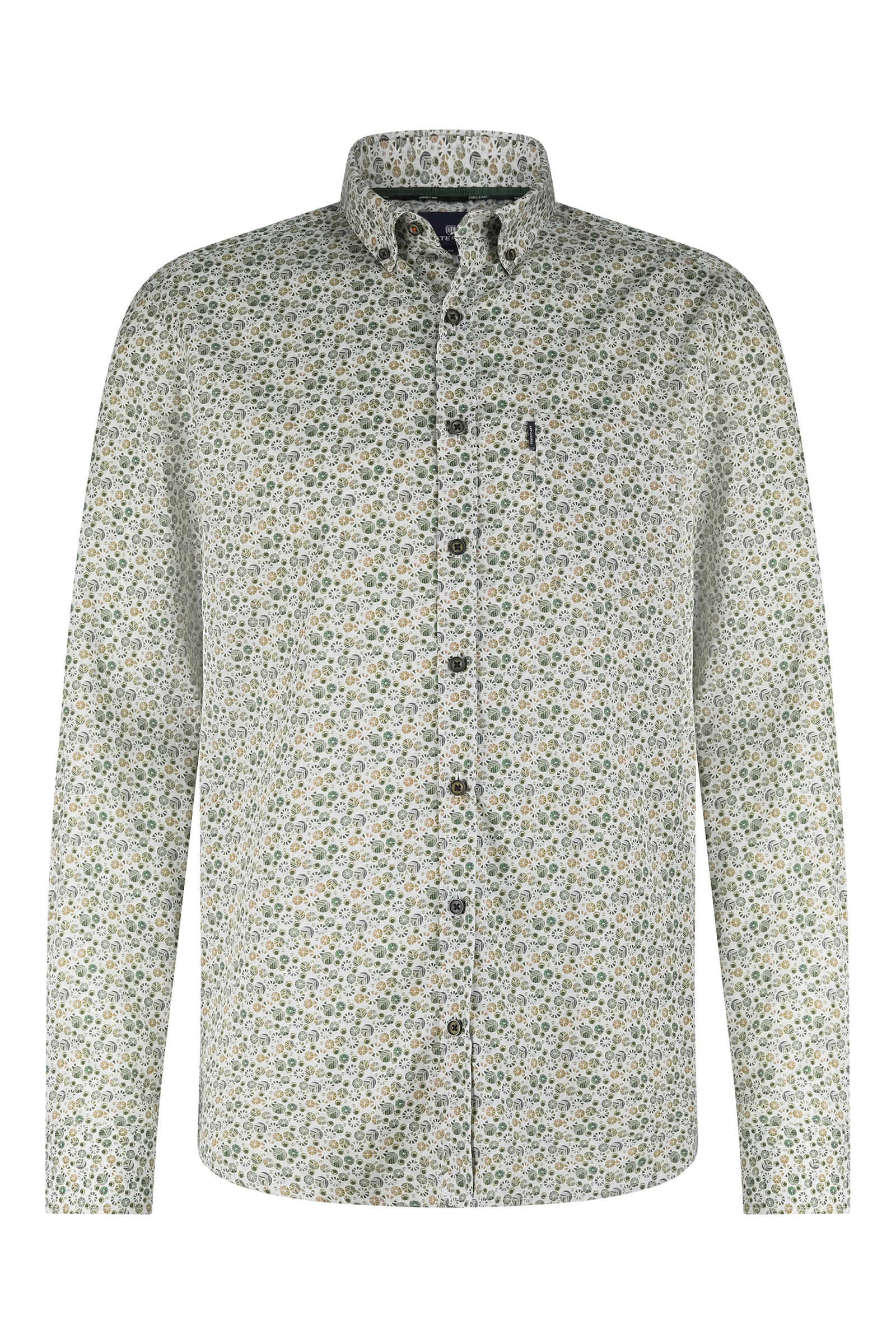 Heren overhemd lm casual bruin