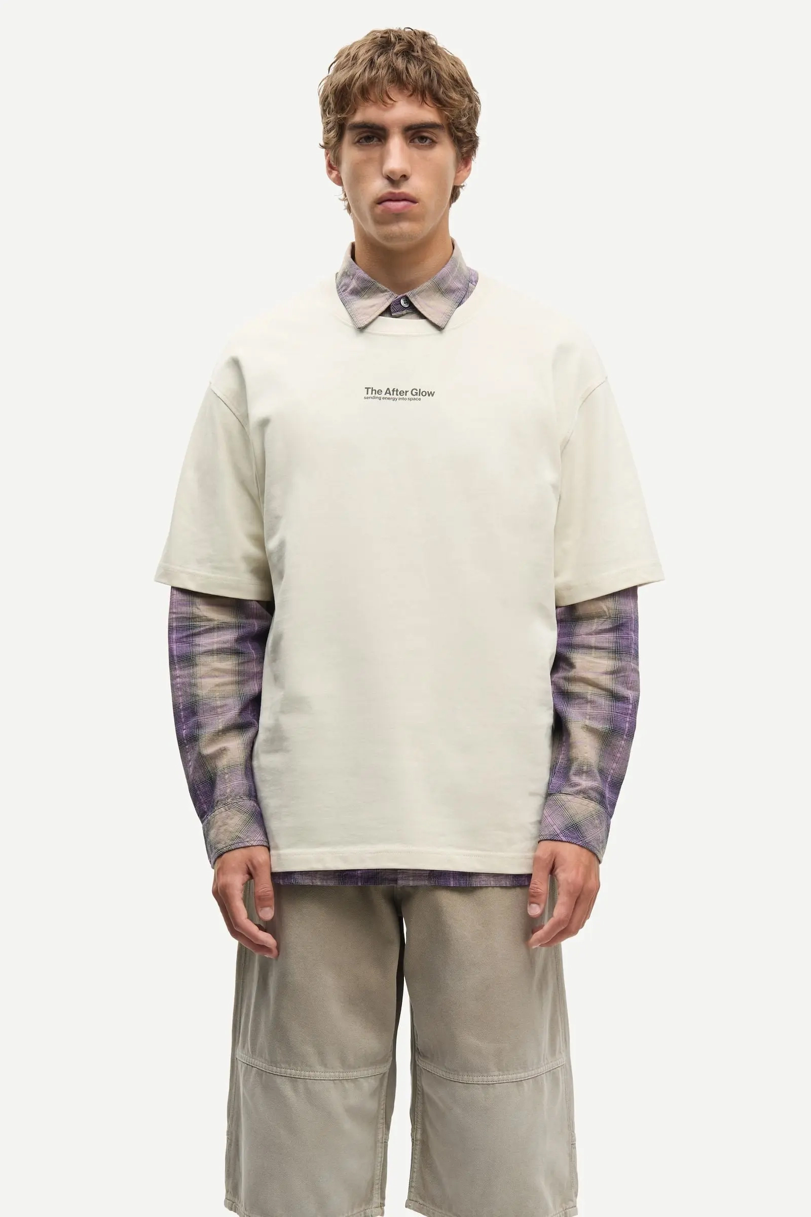 Heren t-shirt kortemouw bruin