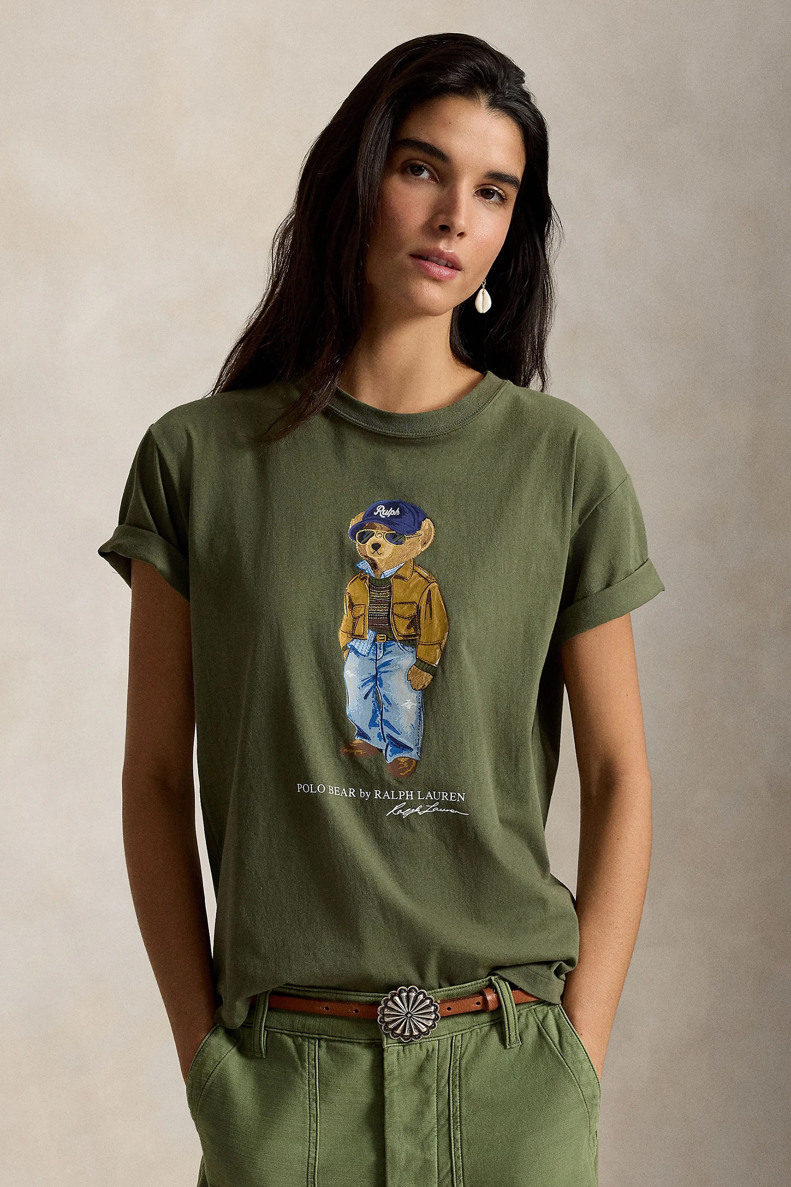 Dames t-shirt korte mouw groen