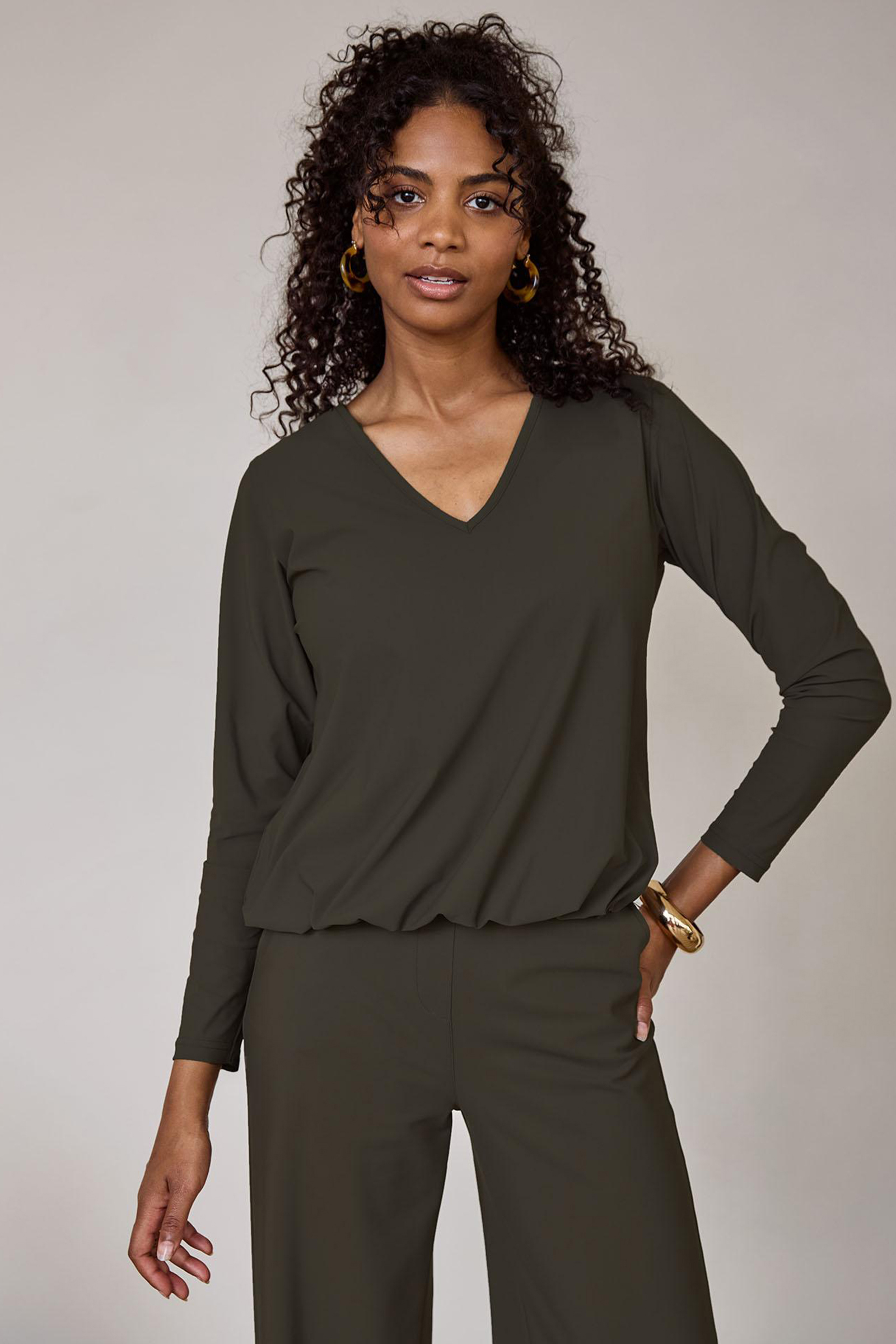 Dames t-shirt korte mouw groen