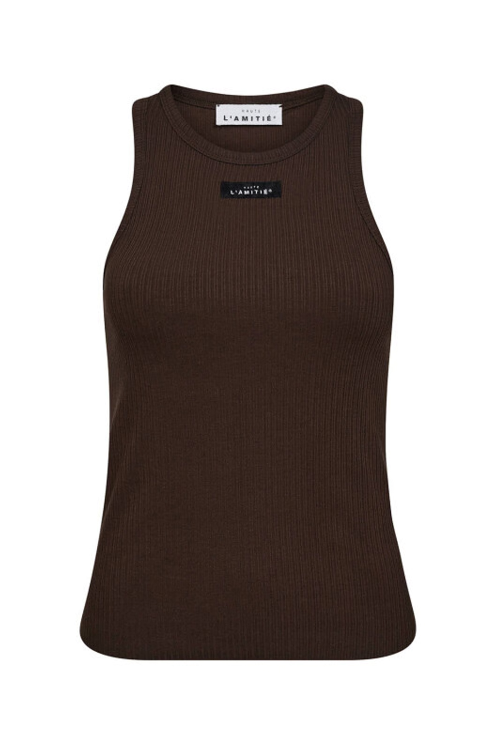 Dames top bruin