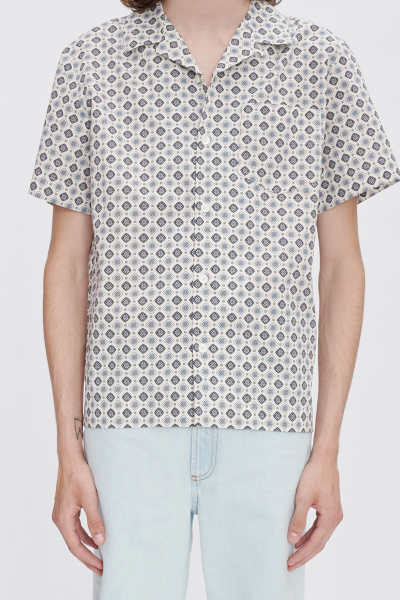 Heren overhemd km casual ecru