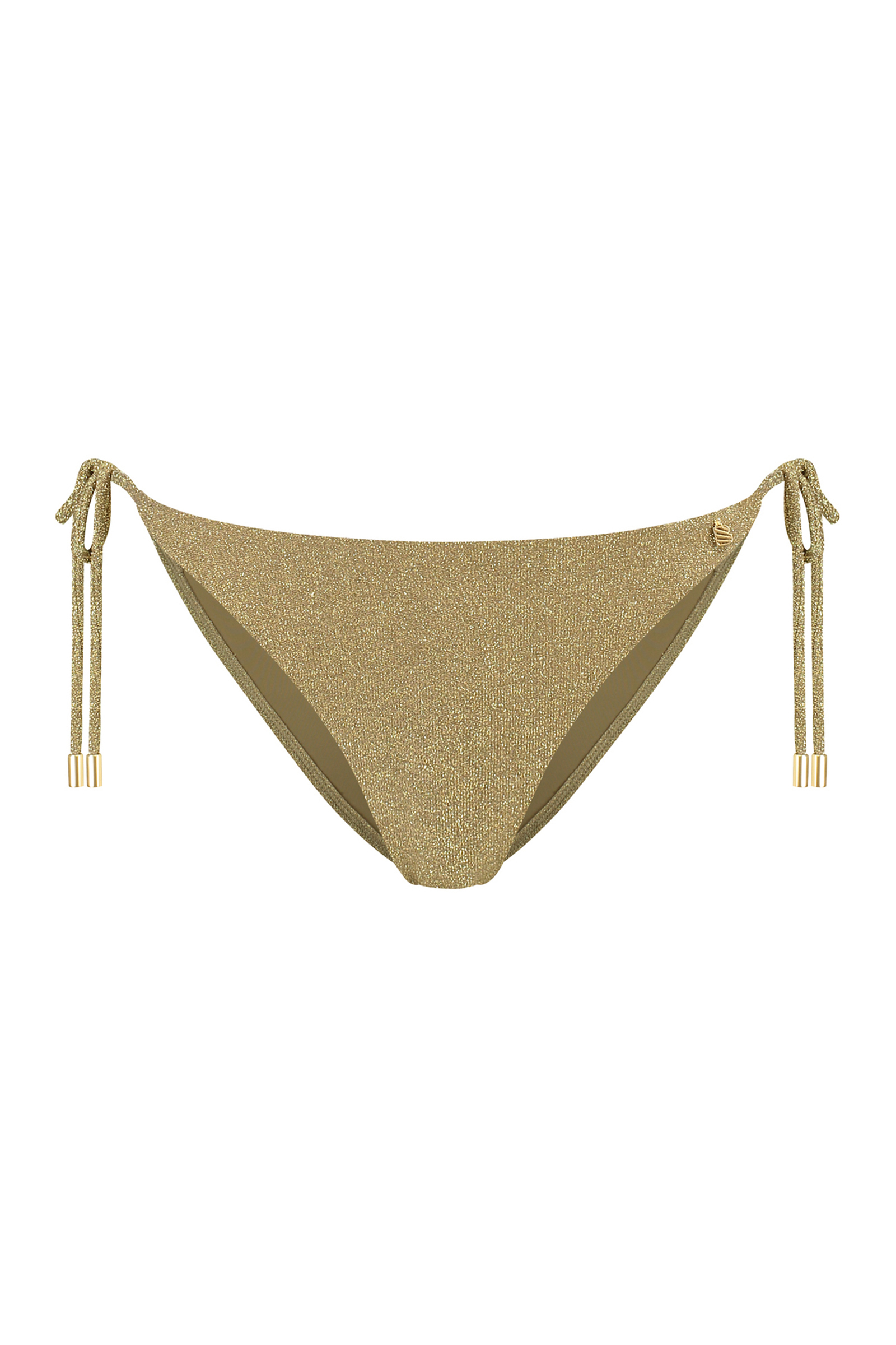 Bad/beach dames bikini slip goud