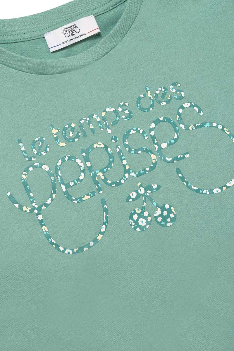 Meisjes t-shirt korte mouw groen