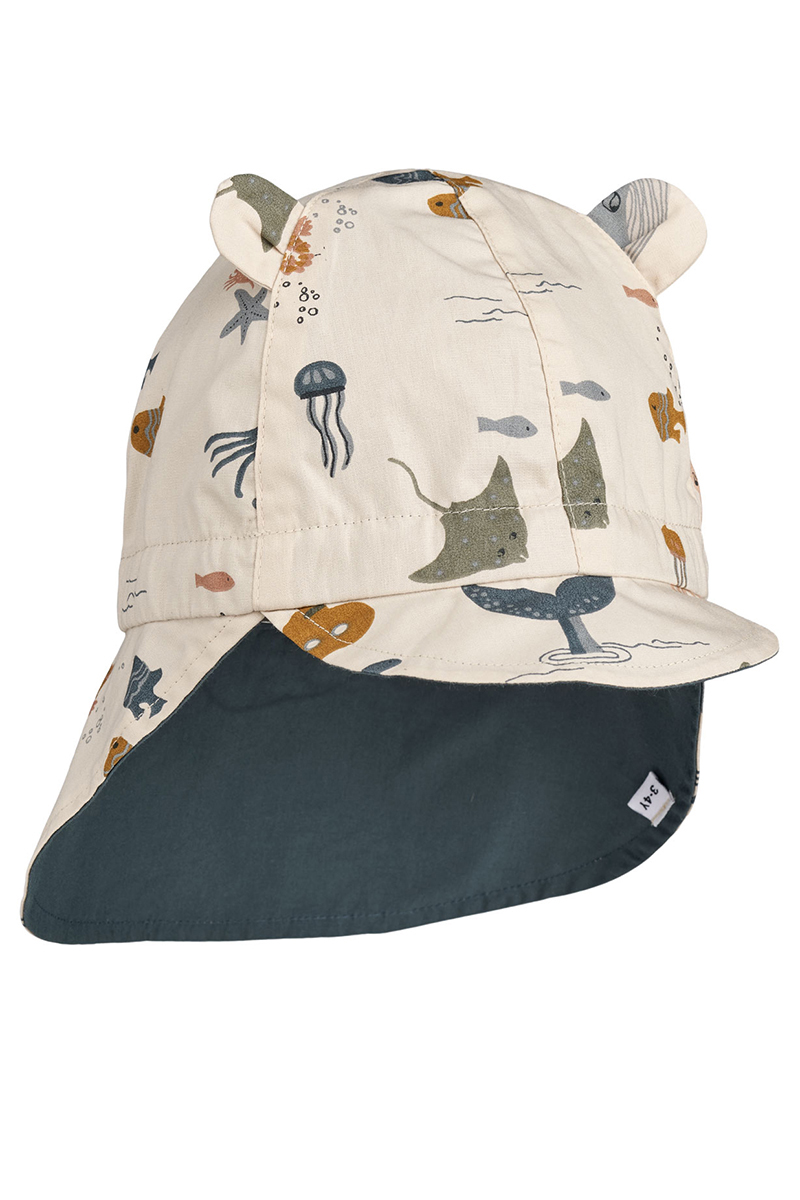 Liewood Gorm reversible sun hat Ecru-1 1