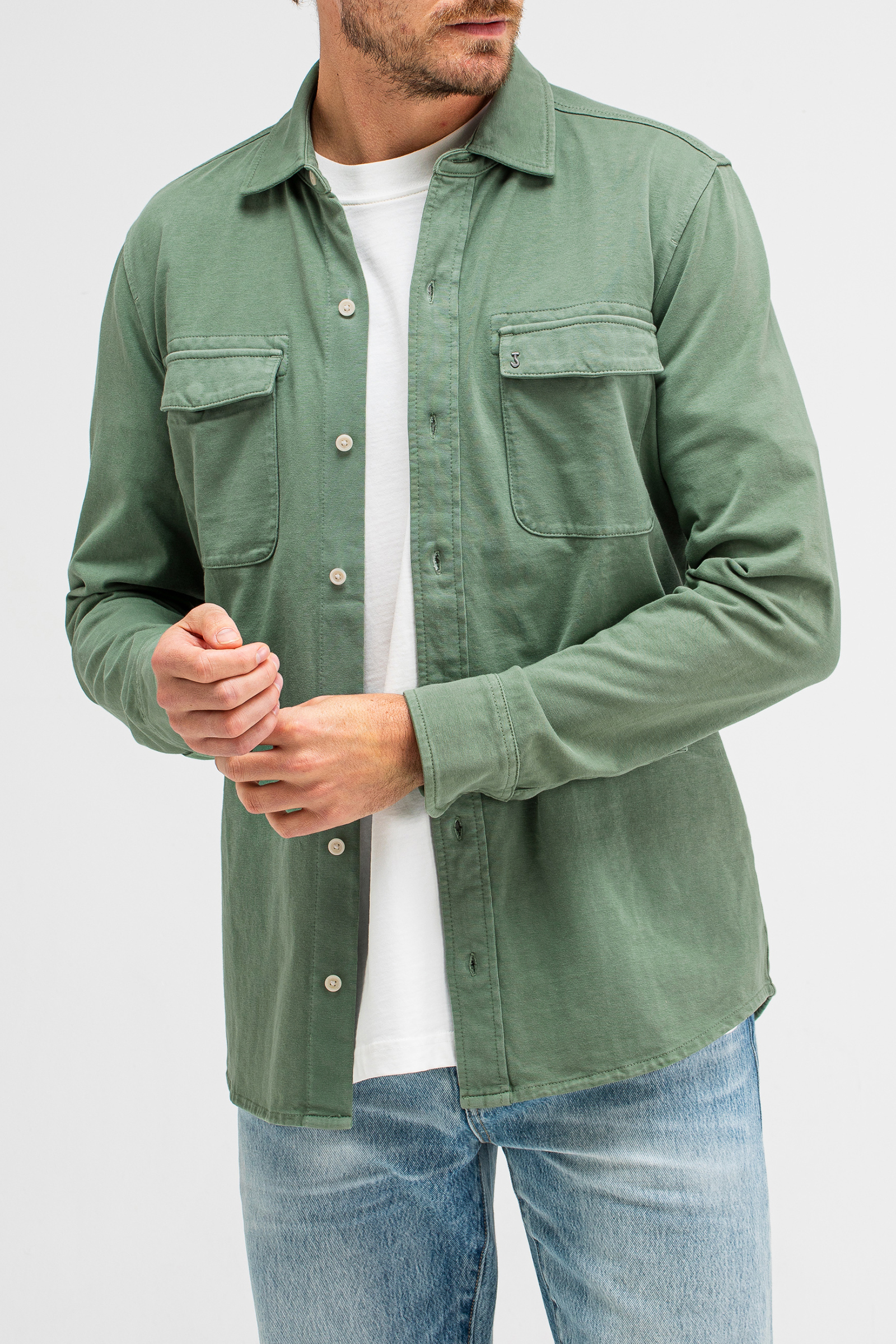 Butcher of Blue Finn Pocket Jersey Overshirt Groen-1 2