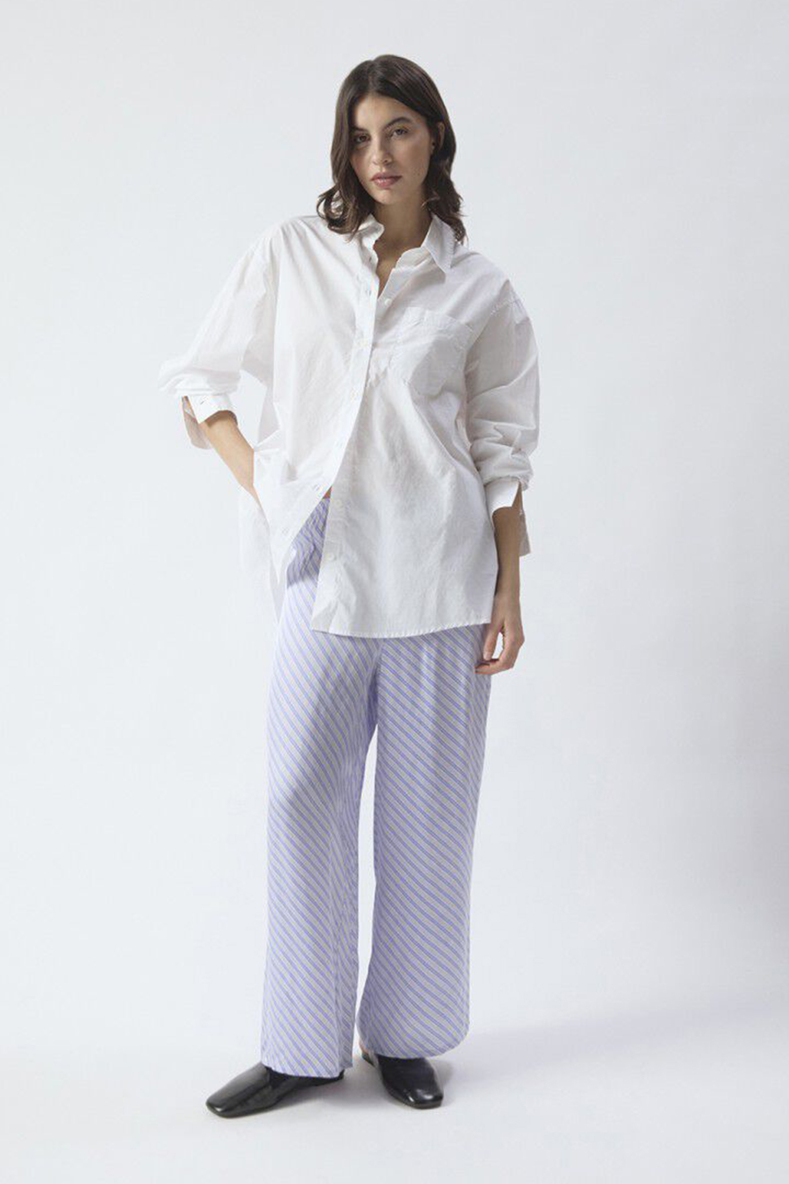 Dames blouse lange mouw wit