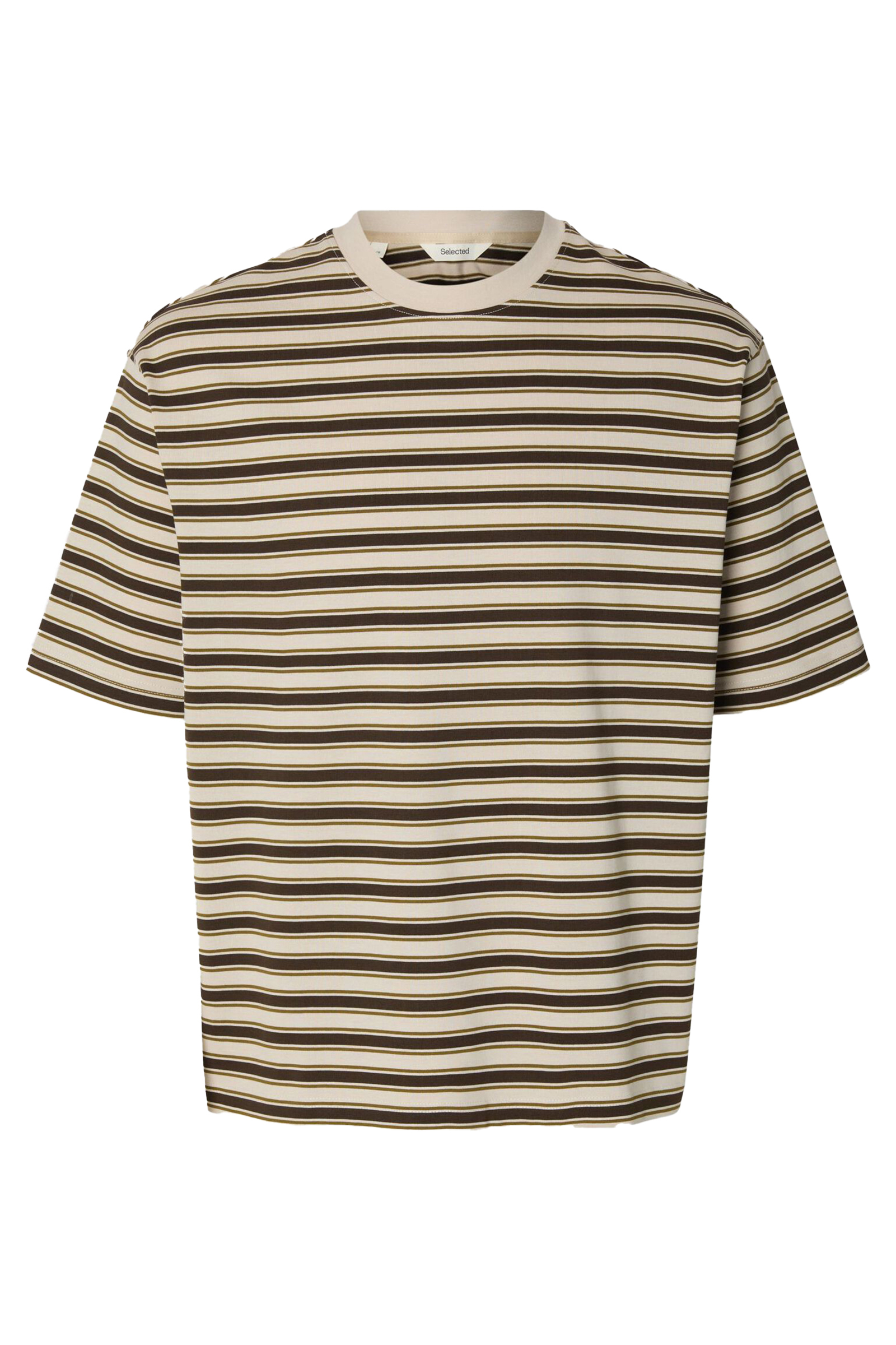 Heren t-shirt kortemouw bruin