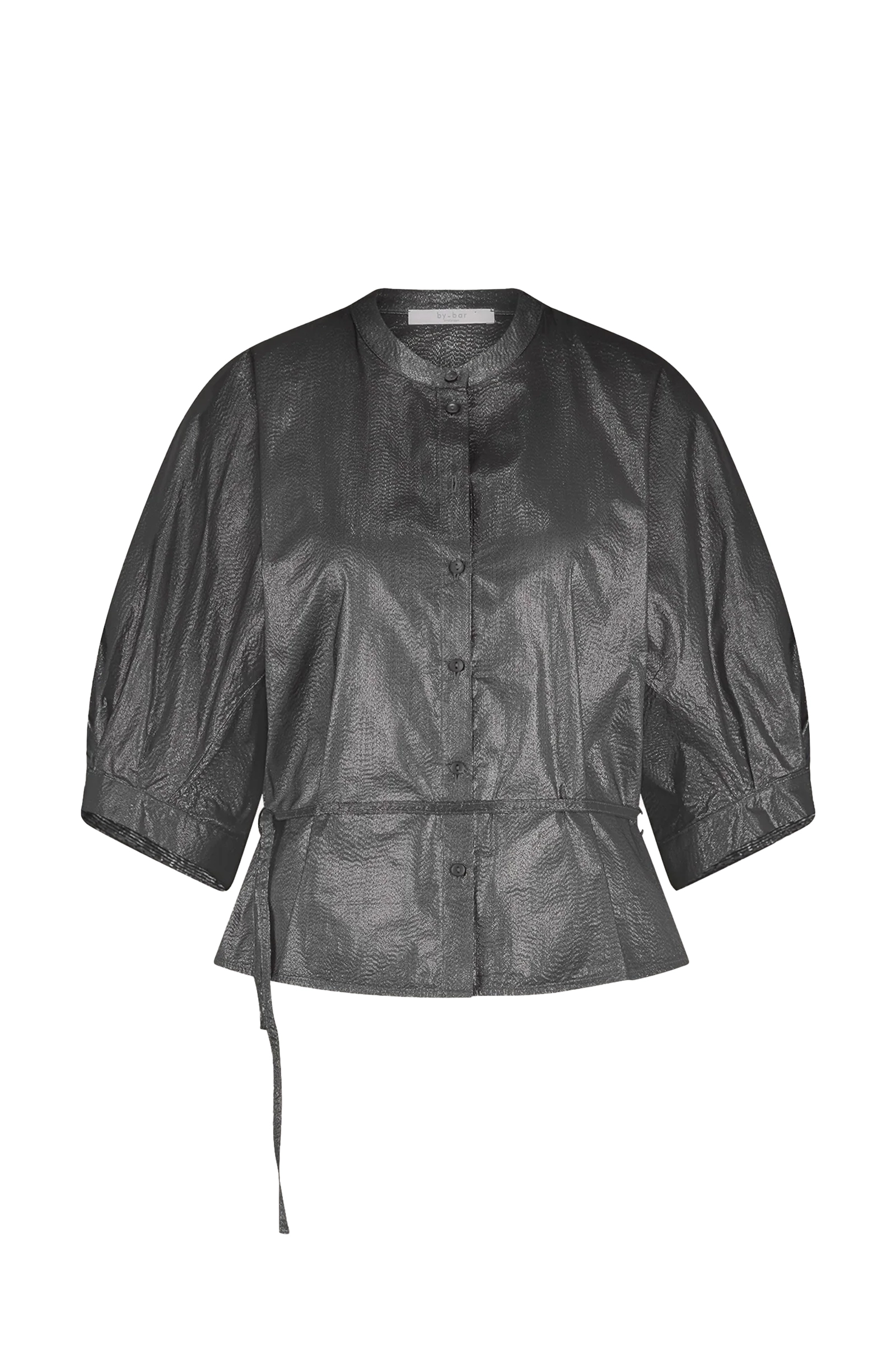 Dames blouse korte mouw zilver