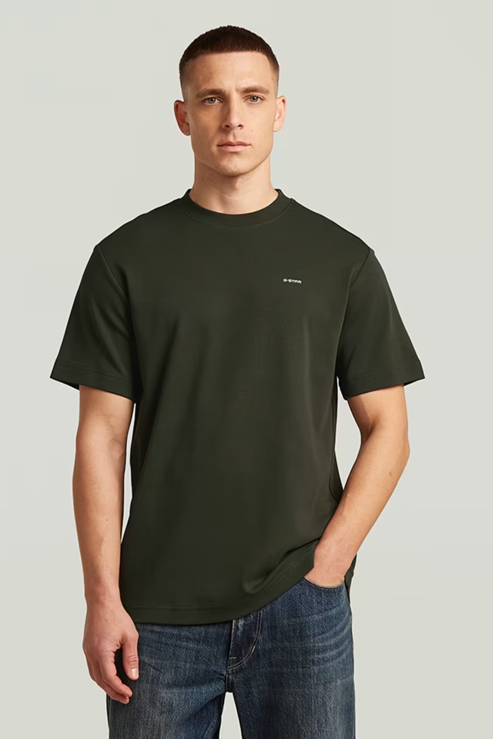 Heren t-shirt kortemouw grijs