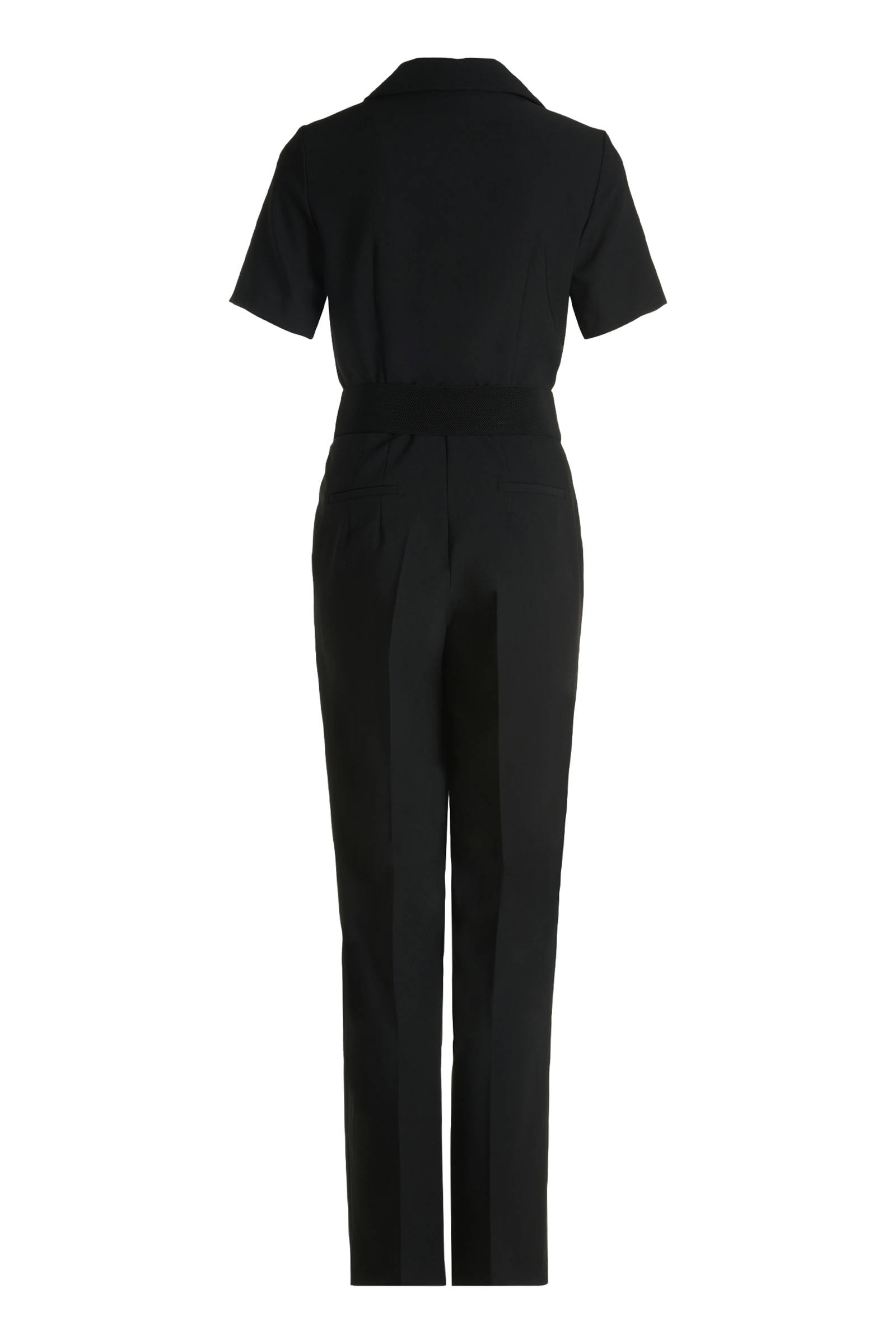 Dames jumpsuit/tuinbroek zwart