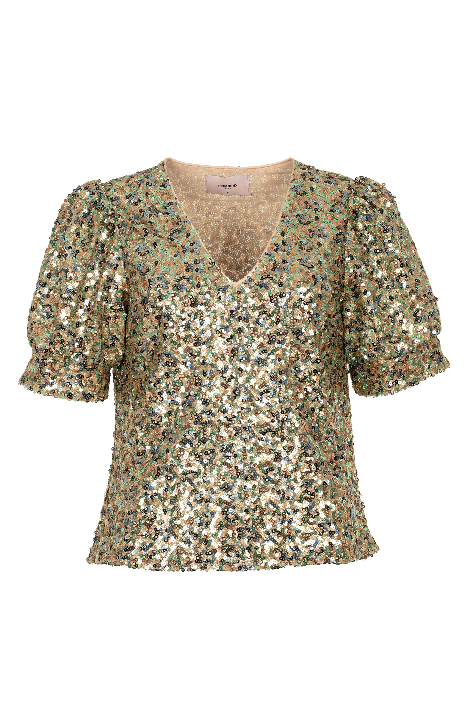Dames blouse korte mouw groen