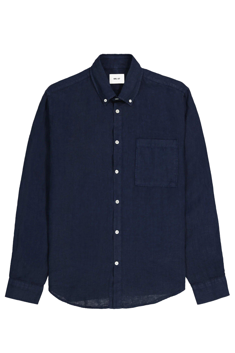 Heren overhemd lm casual blauw