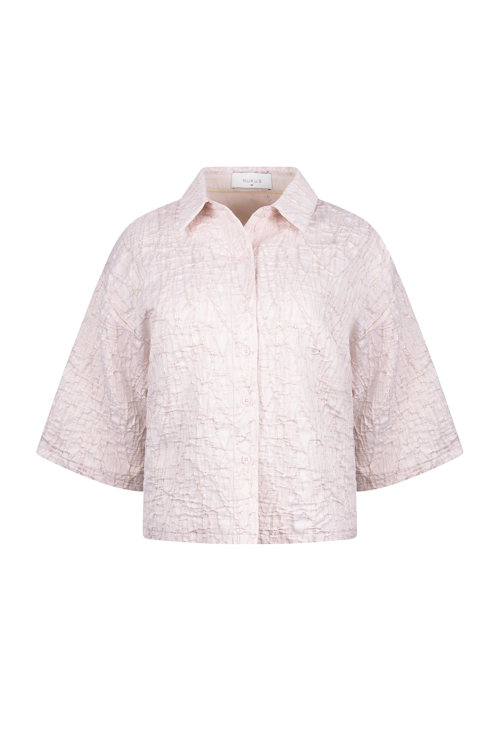 Dames blouse lange mouw rose