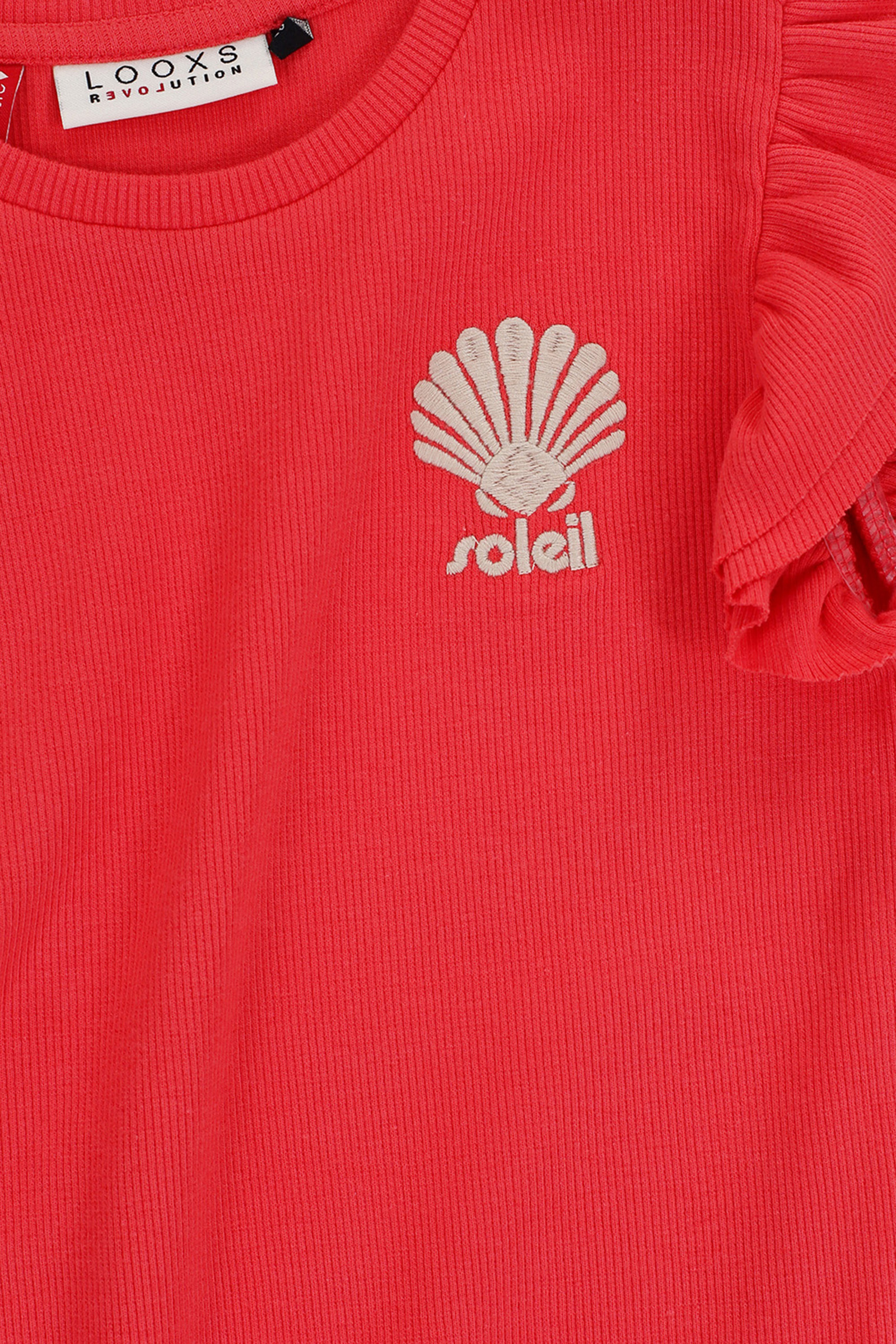 LOOXS LITTLE Little rib t-shirt short sleeves Rood-1 2