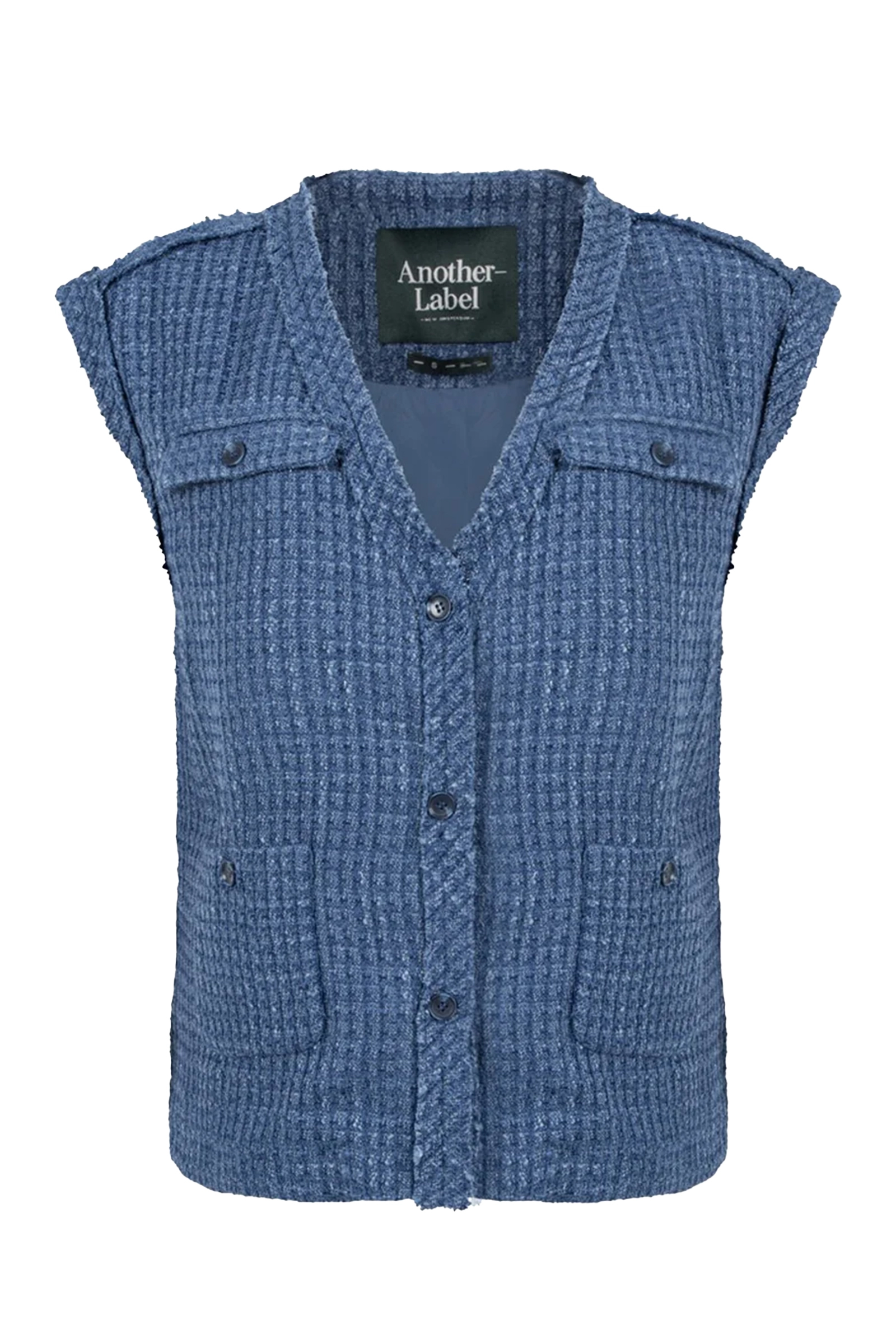 Dames gilet blauw