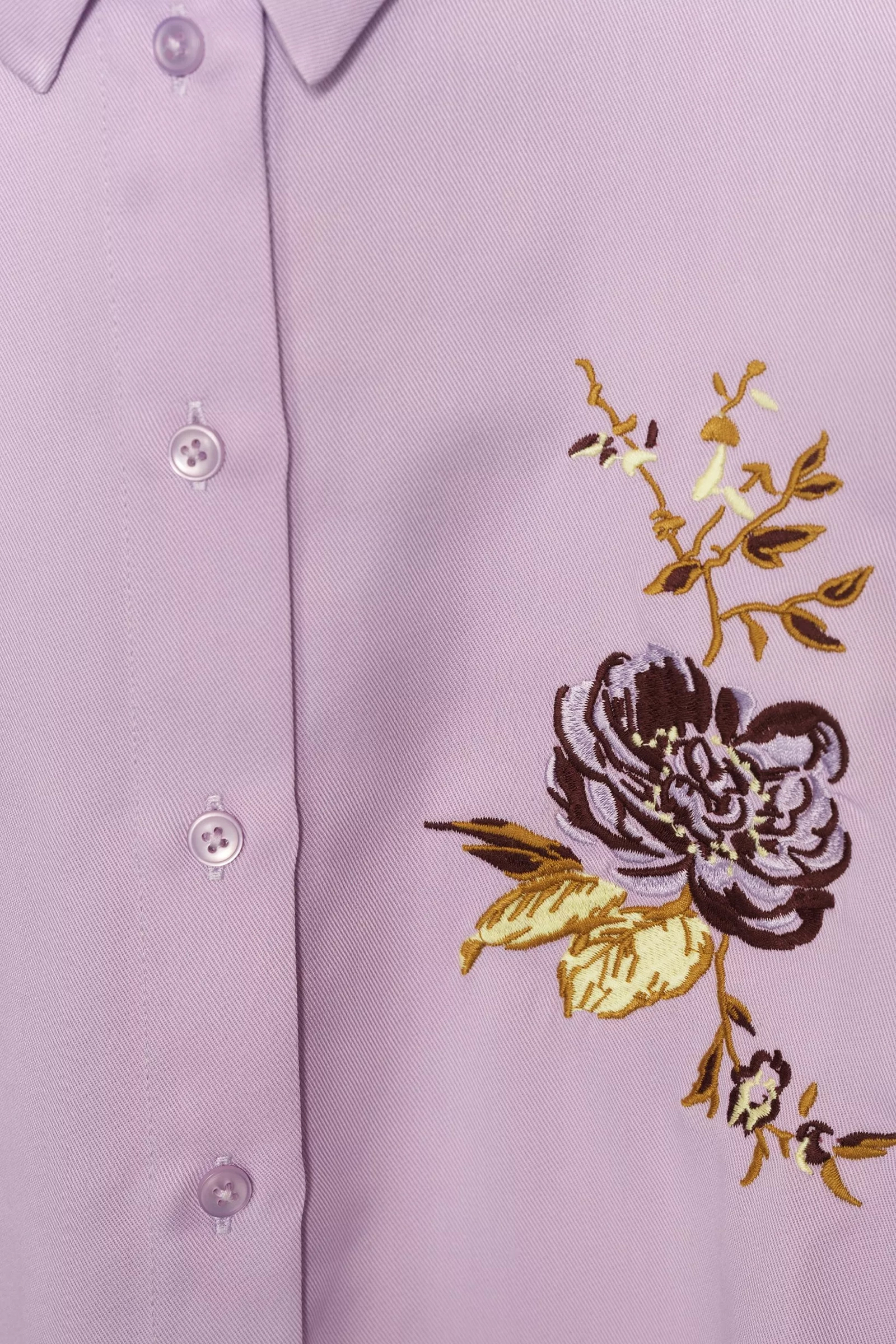 Dames blouse lange mouw paars
