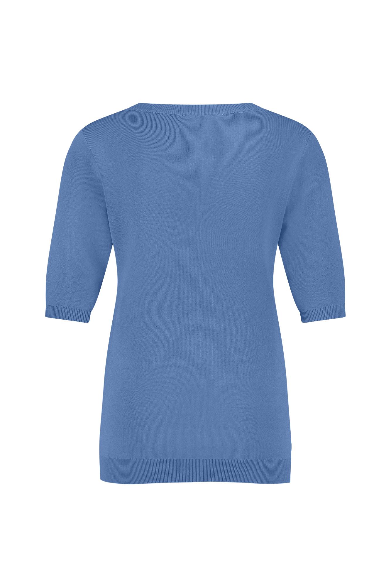Dames t-shirt korte mouw blauw