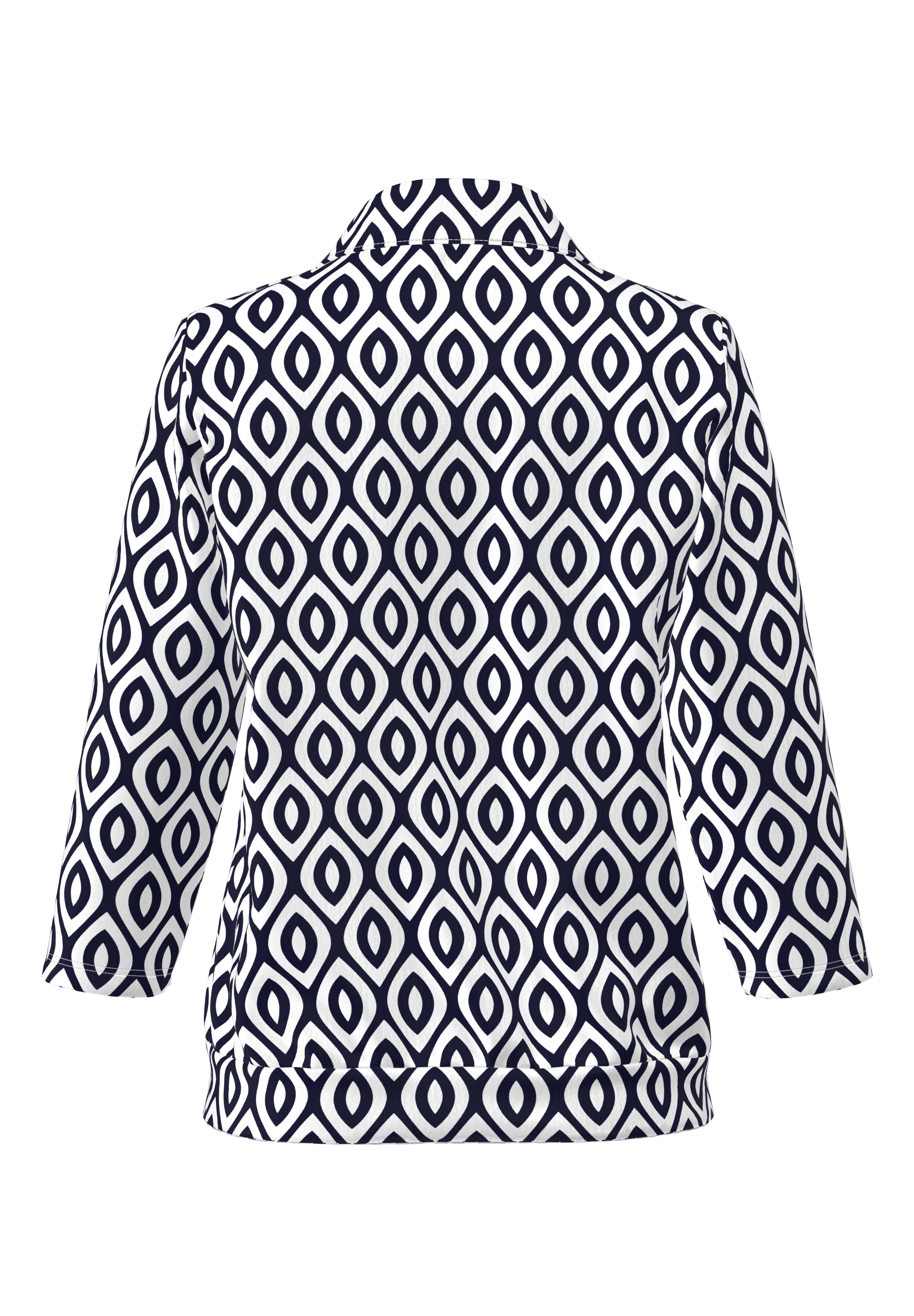 Dames t-shirt lange mouw blauw