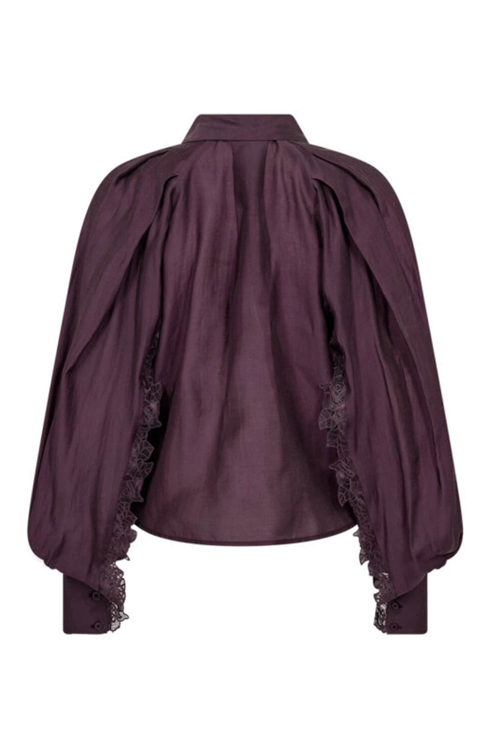 Dames blouse lange mouw paars