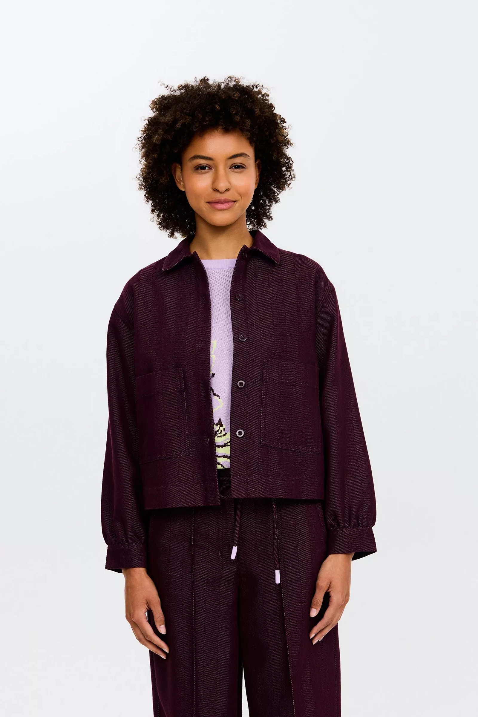 Dames blazer paars