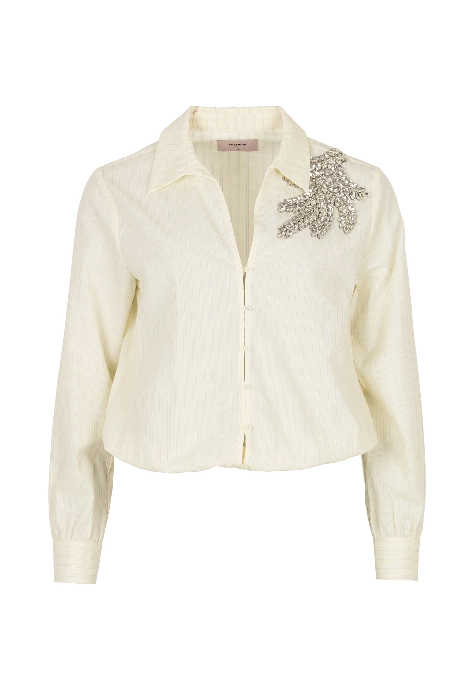 Dames blouse lange mouw geel