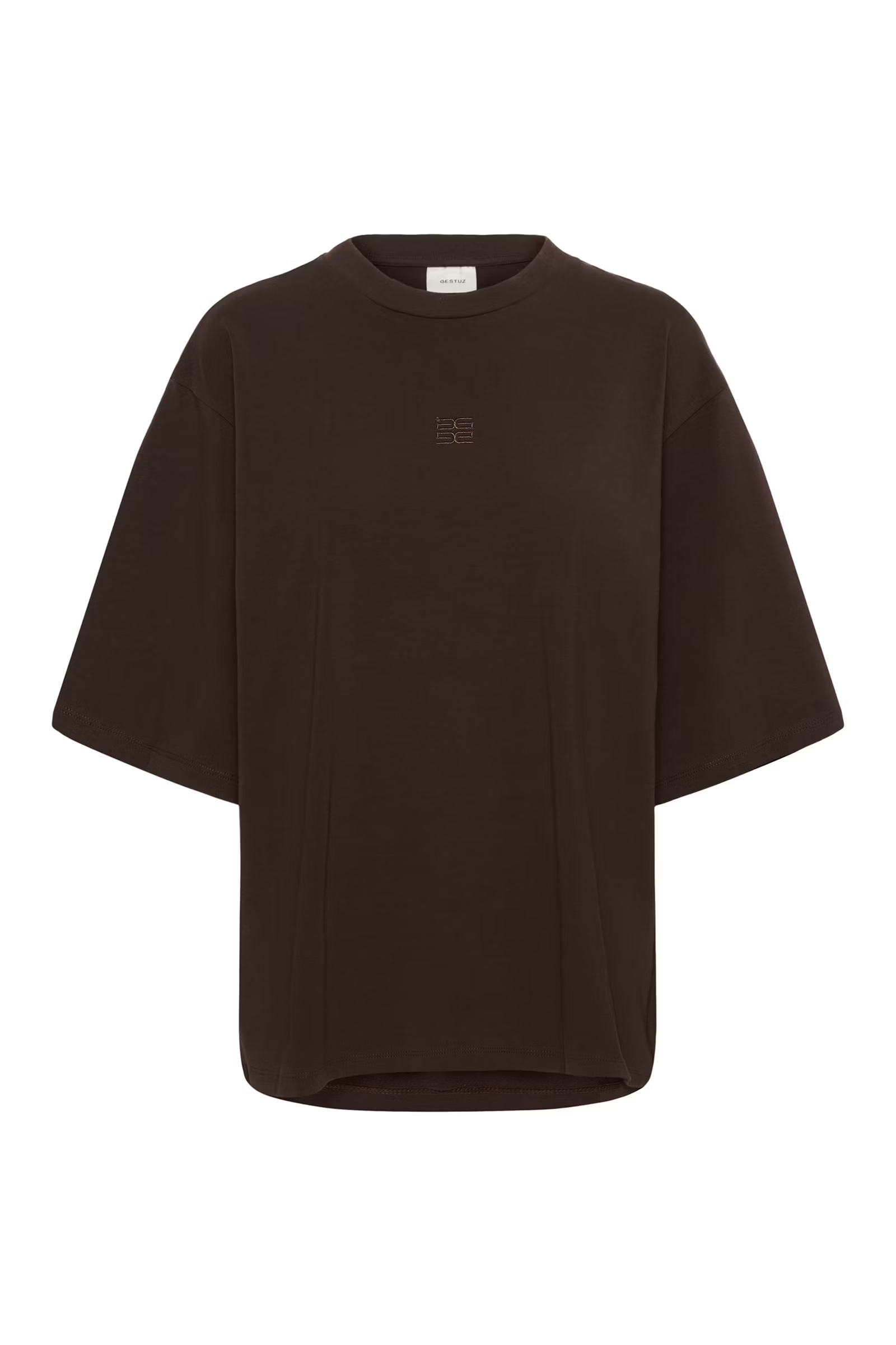 Dames t-shirt korte mouw bruin