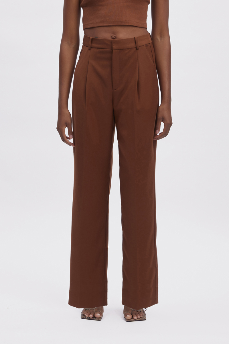 Dames broek bruin