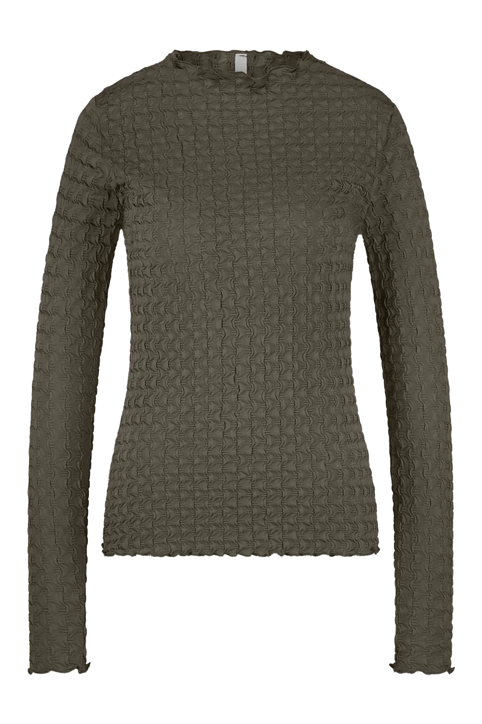 Dames t-shirt lange mouw groen