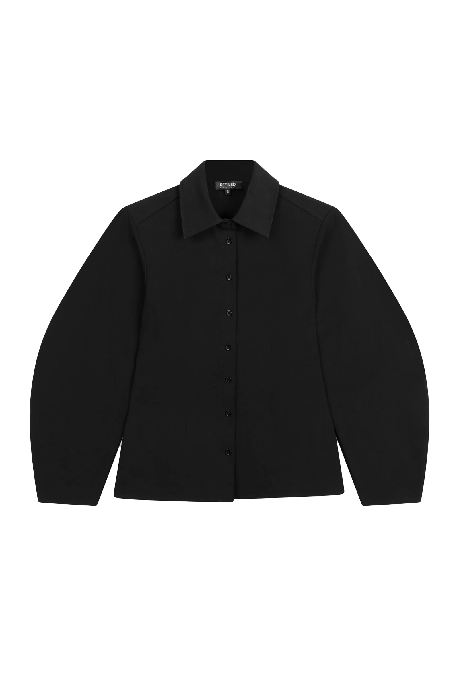 Dames blouse lange mouw zwart