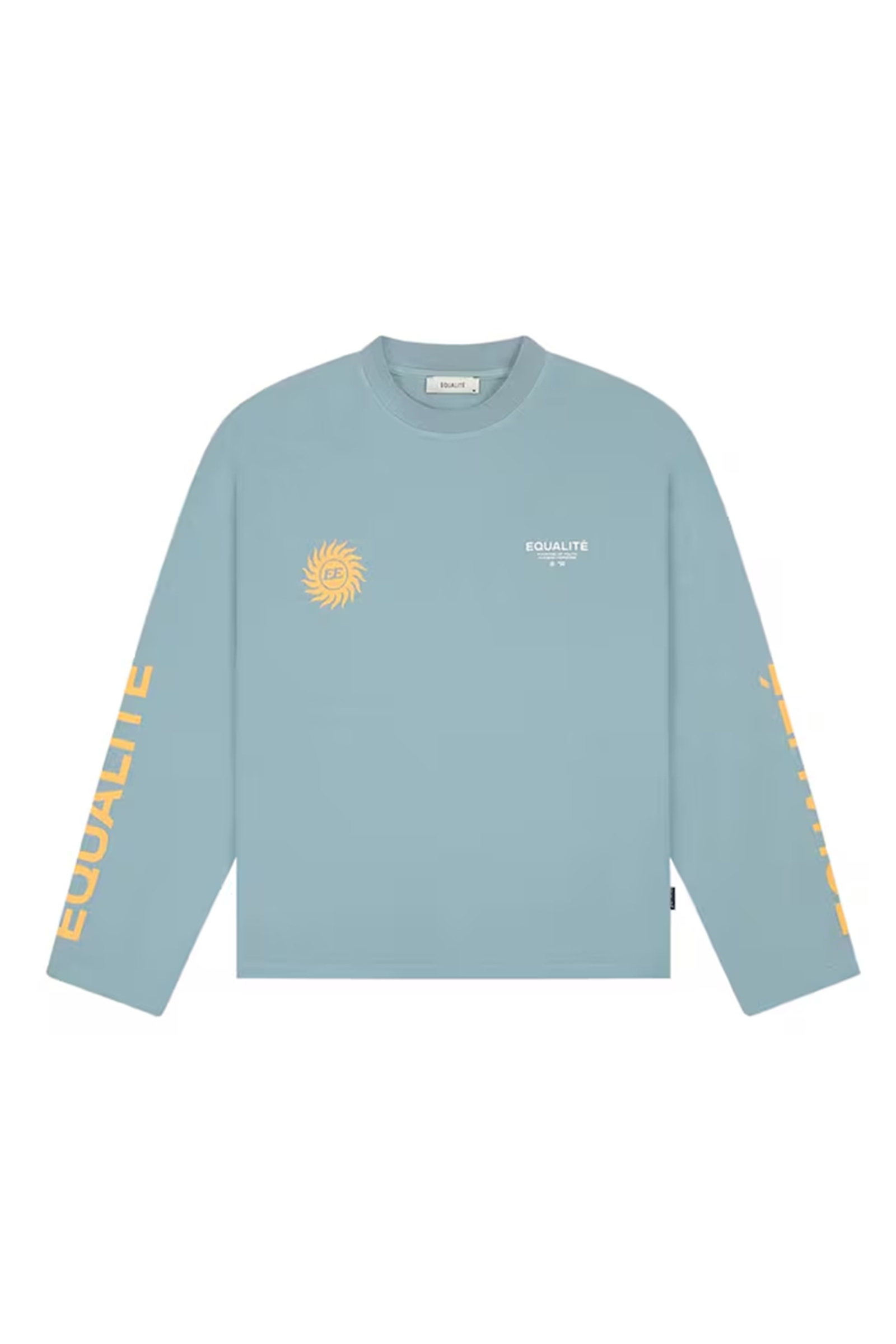 Heren t-shirt lange mouw blauw