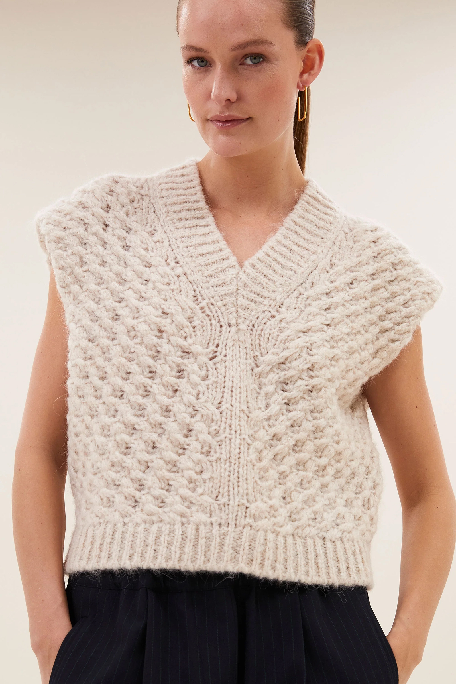 Dames sweater bruin