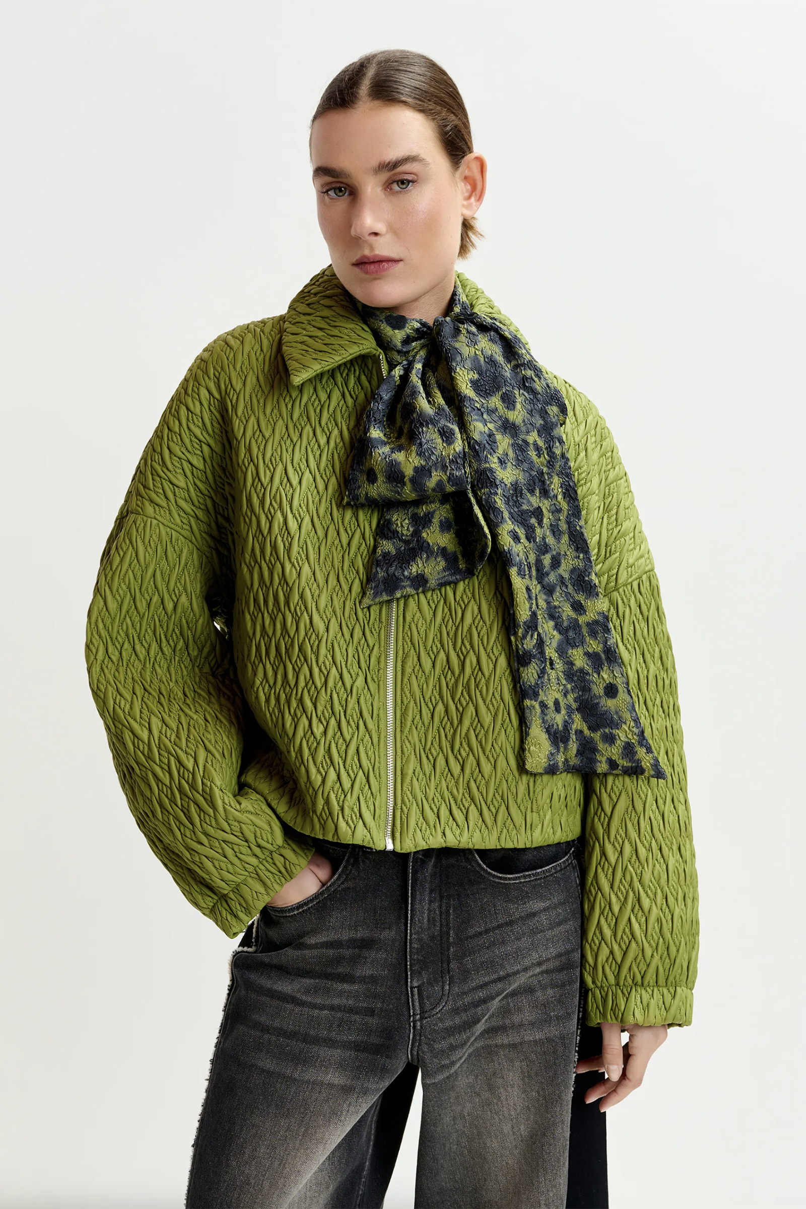 Dames jas groen