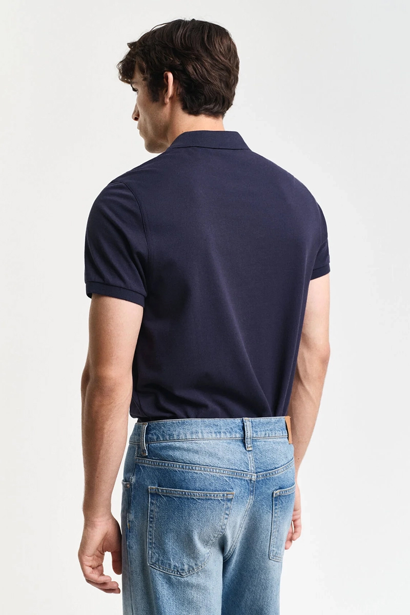 Gant REG SHIELD SS PIQUE POLO Blauw-1 3