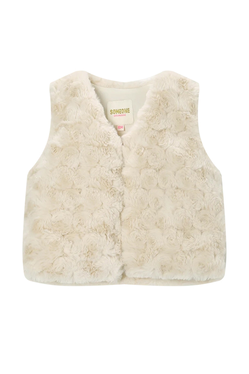 Meisjes gilet bruin