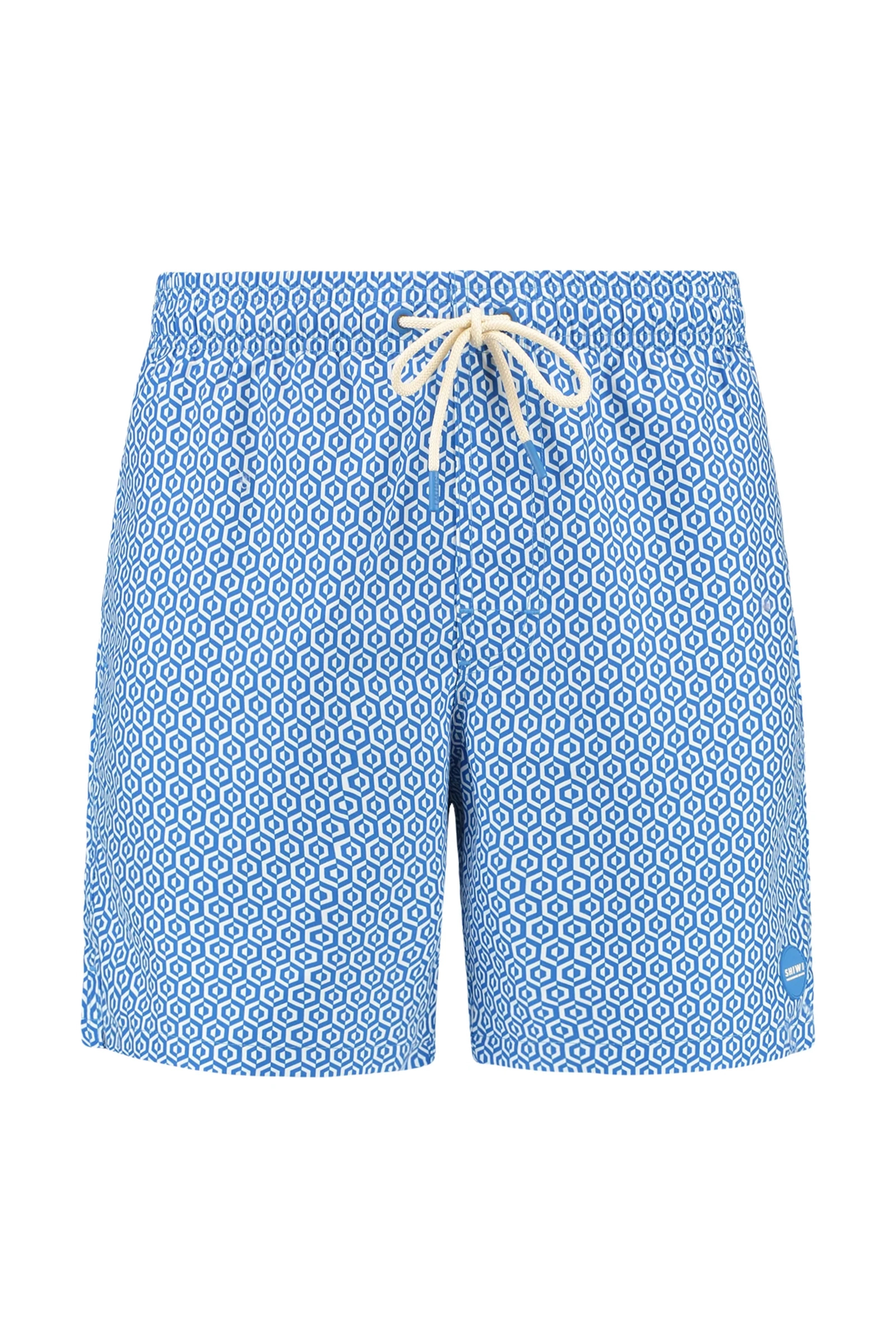 Bad/beach heren zwemshort blauw