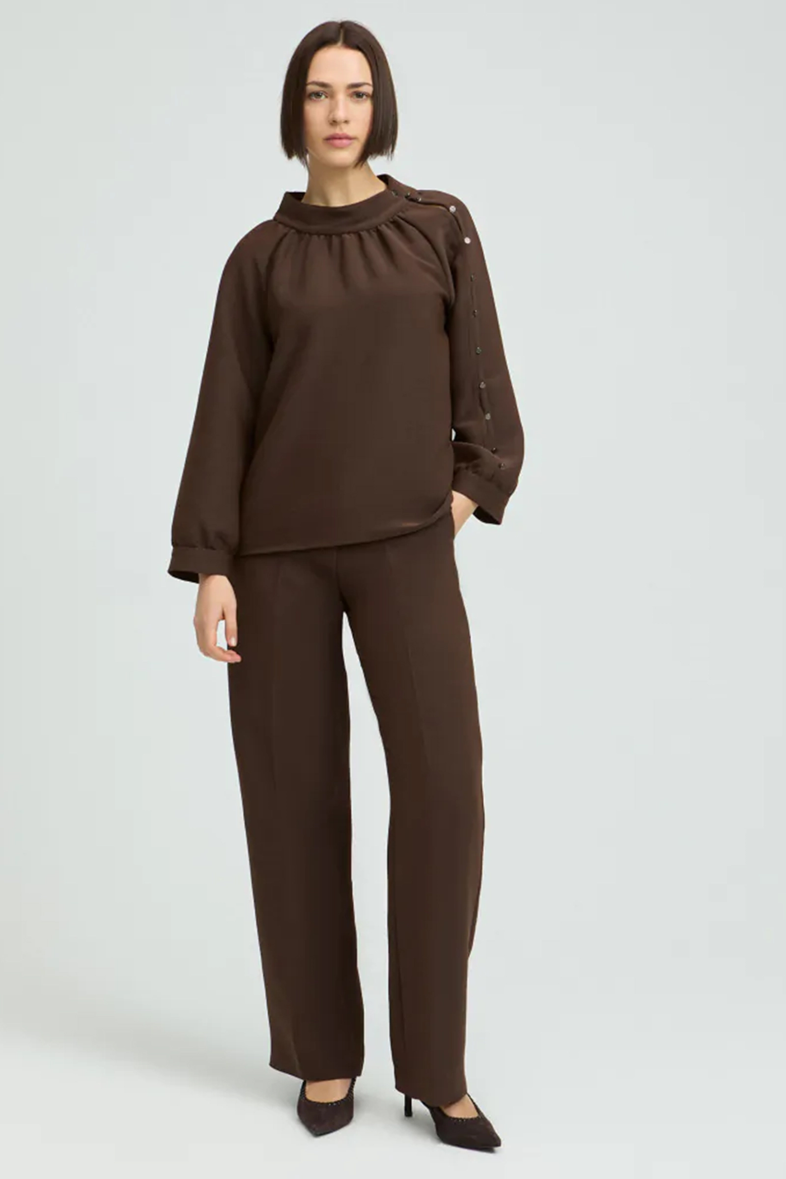 Dames broek bruin