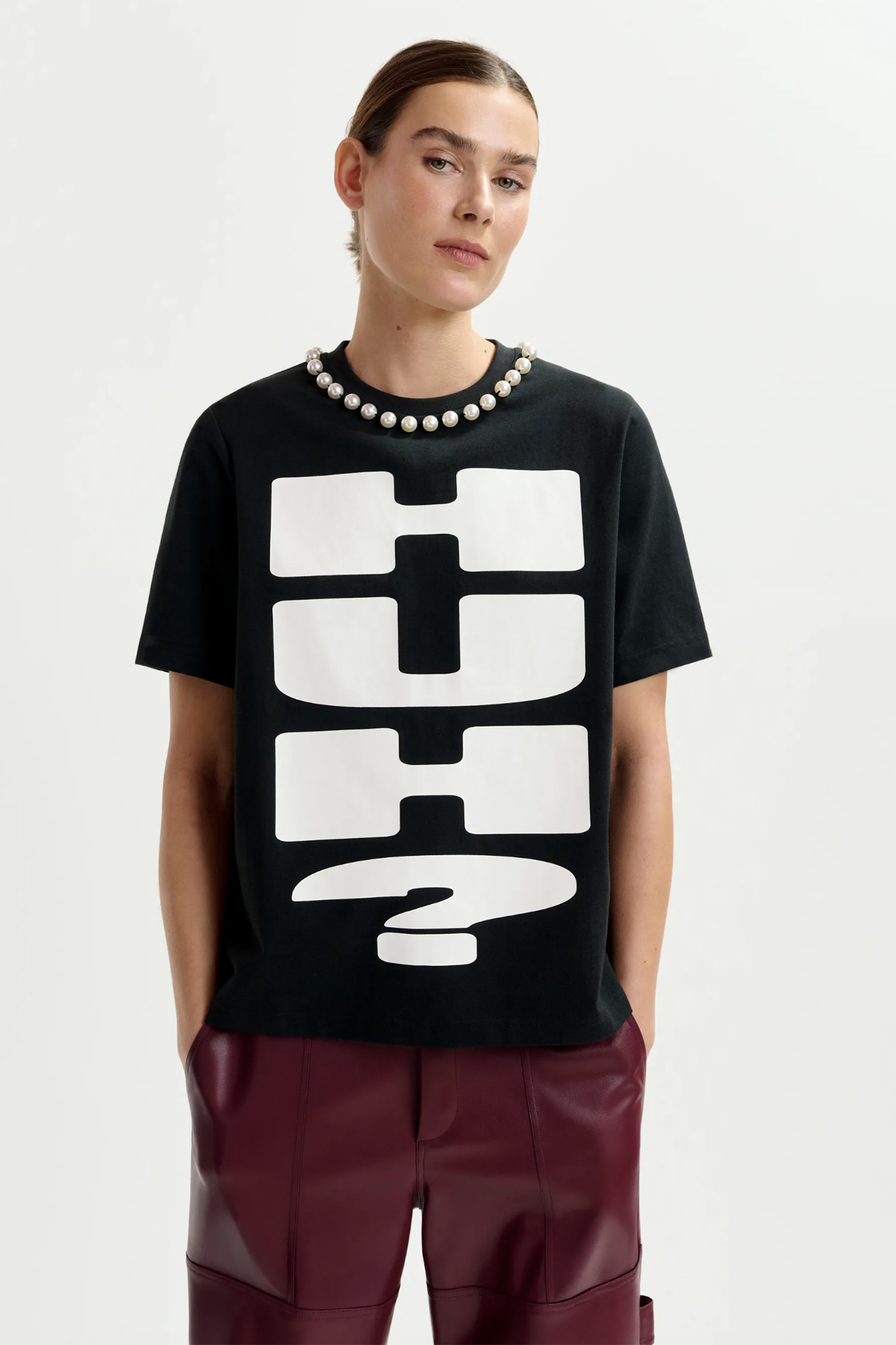 Dames t-shirt korte mouw zwart