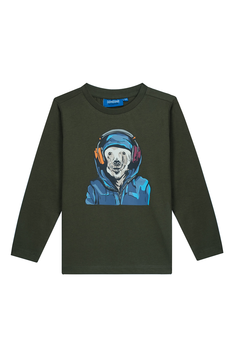 Jongens t-shirt lange mouw groen