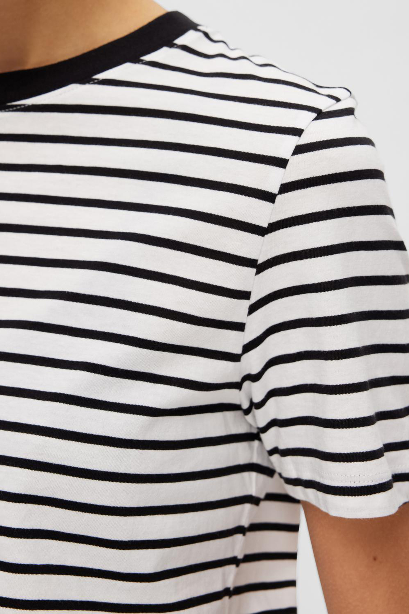 Selected SLFMYESSENTIAL SS STRIPE O-NECK TEE 179099001-Black/AOP 4