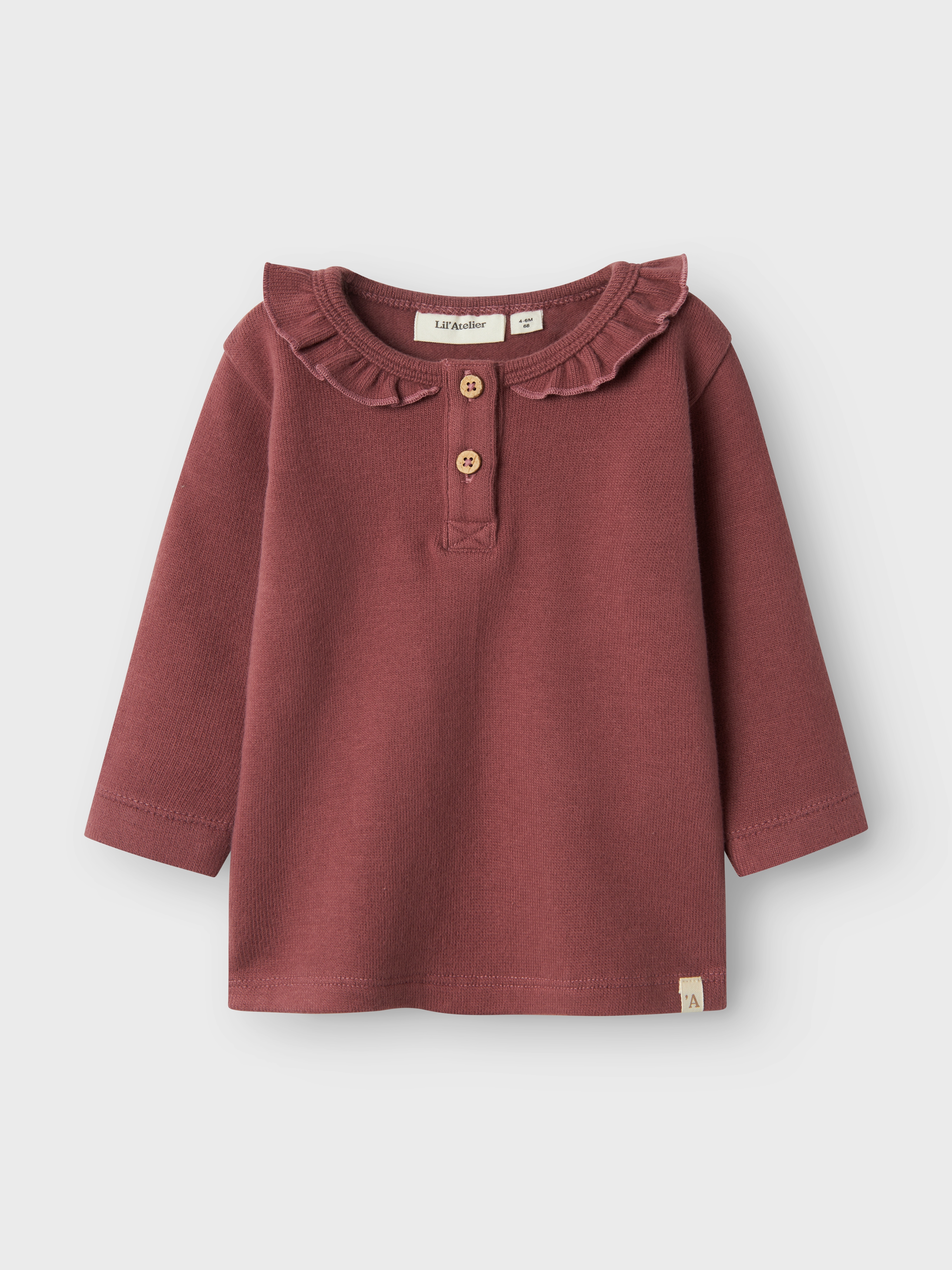 LIL' ATELIER NBFTHORO HOU LS SLIM TOP LIL 184098-Rose Brown 2