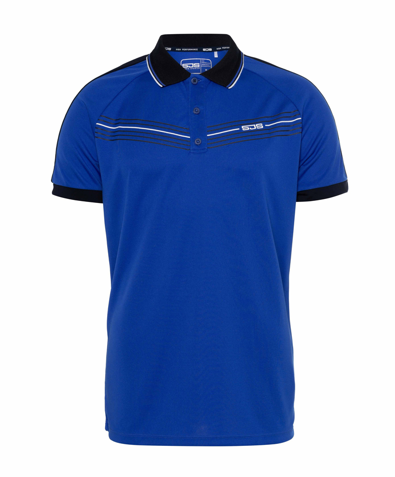 Tennis heren polo blauw