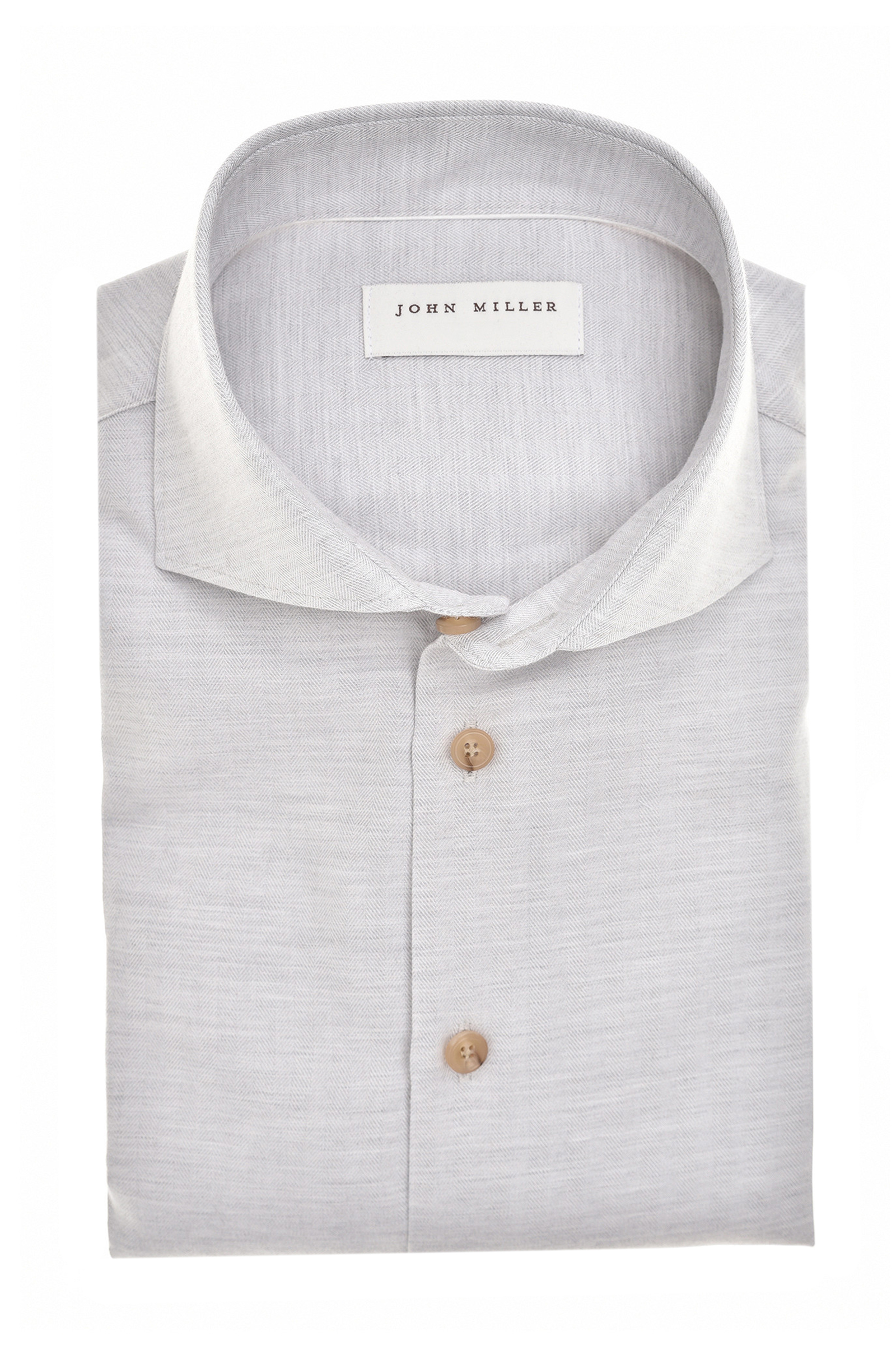 Heren overhemd lm dressual grijs