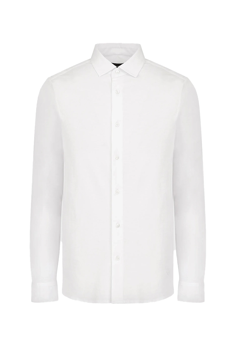 Heren overhemd lm casual wit